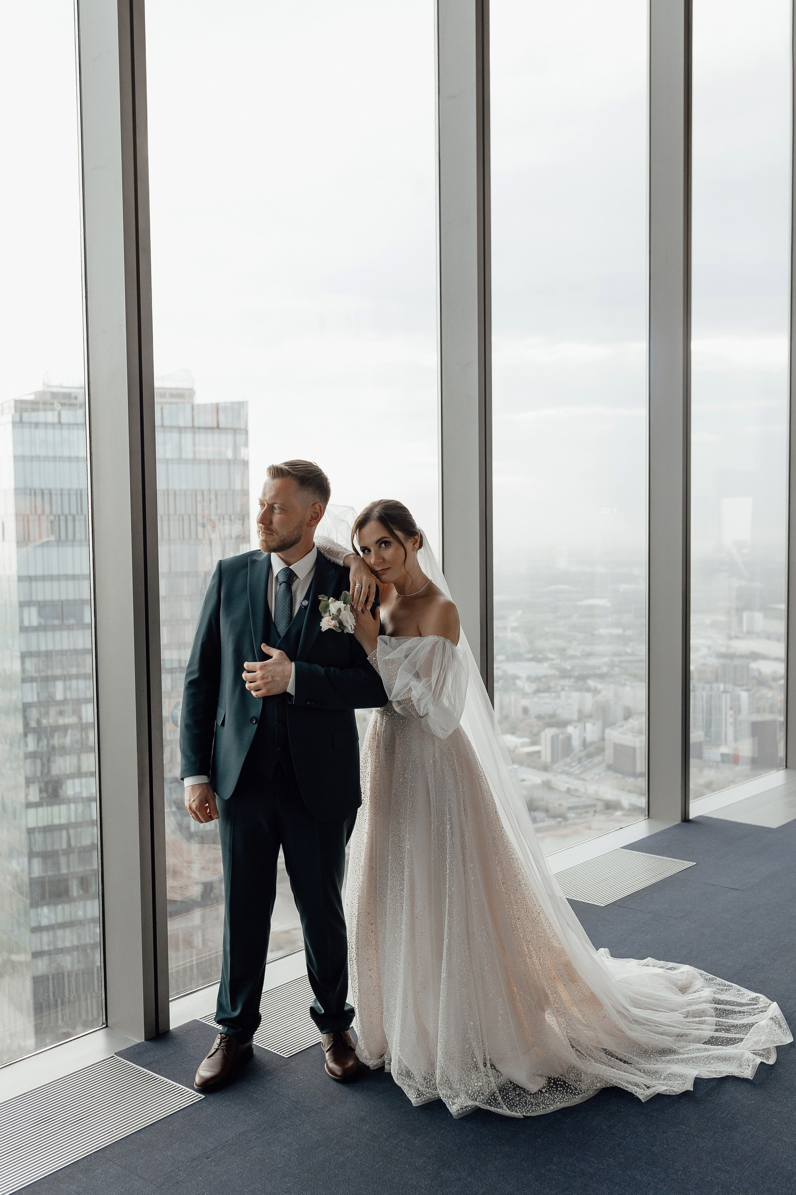 Свадебная фотосессия Москва Сити Башня Федерация Панорама 360