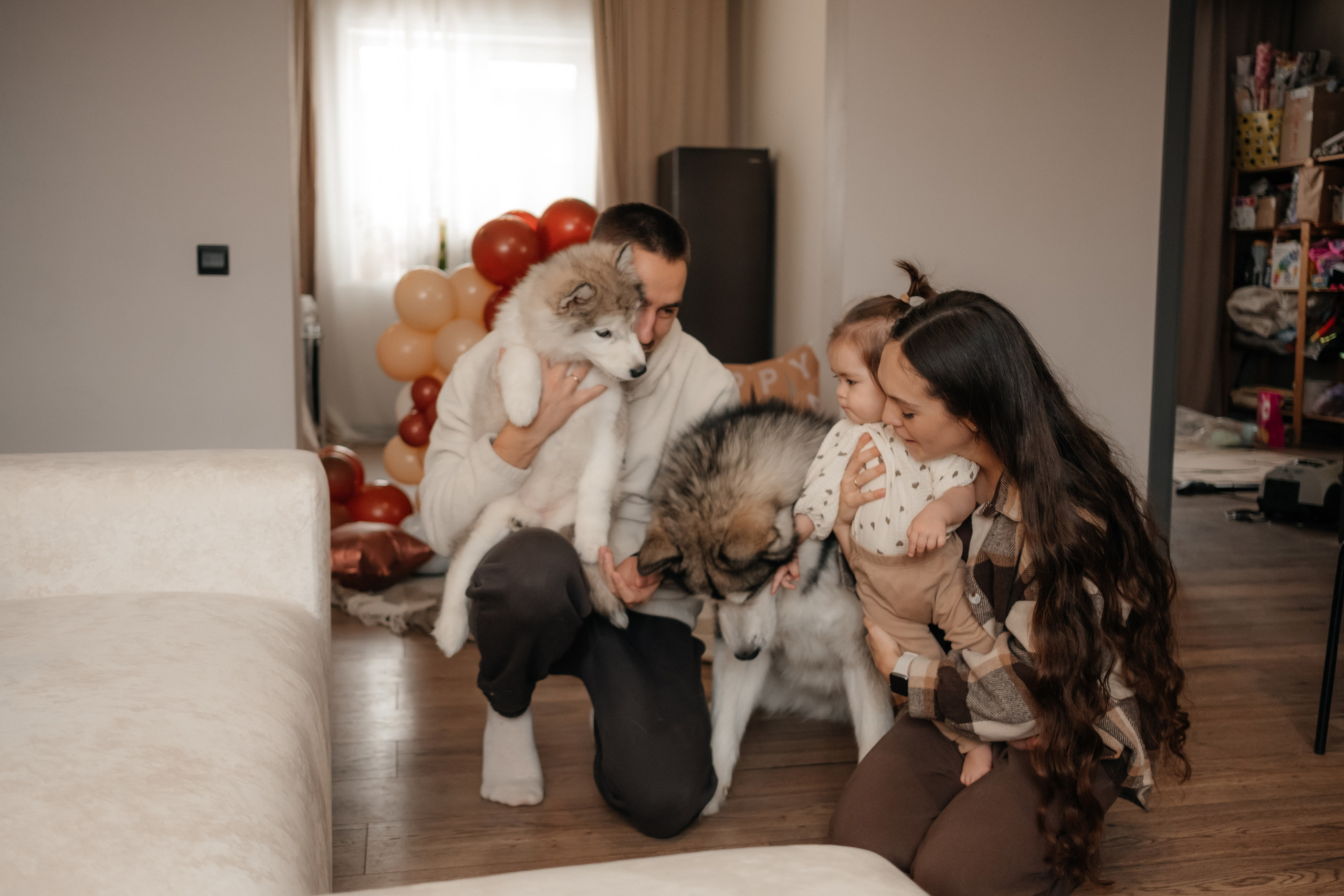 Катя, Саша и Еся | домашняя съемка. Фотограф в Новосибирске Диана Ильиных