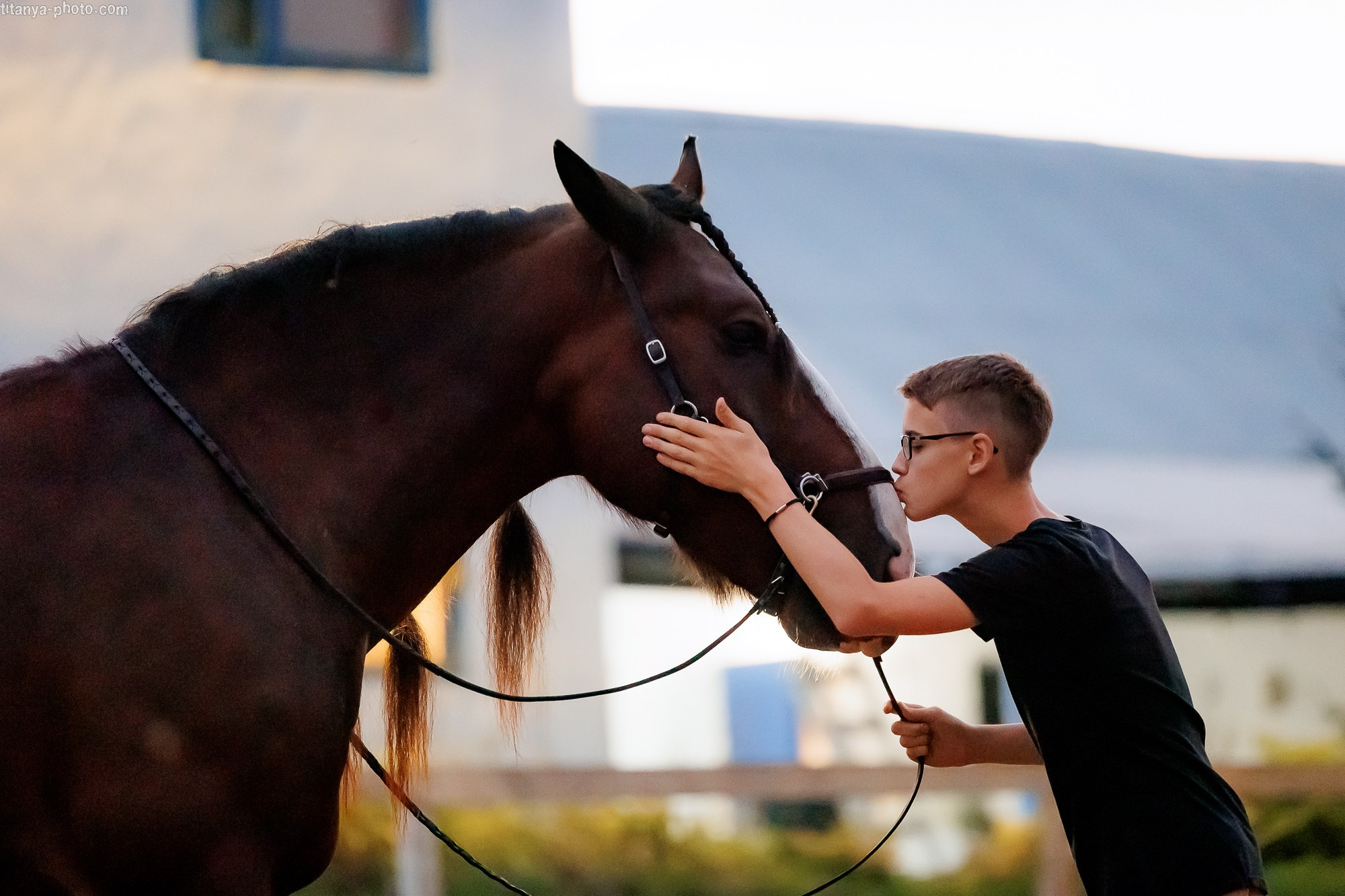 Закатная семейная фотосессия: про Настю и её дружную семью. Фотограф собак, фотограф-анималист Аня Титова (Titanya). Москва