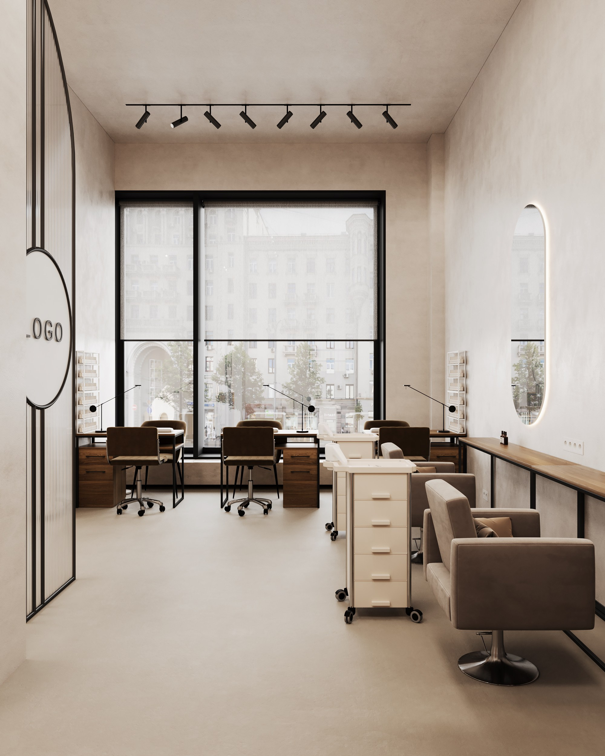 Beauty Salon Tatcher. Дизайн интерьера | 3D визуализация | Миланская Марина