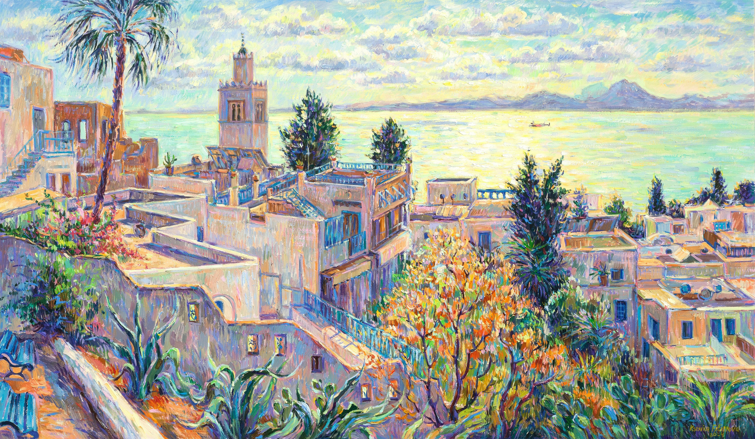 Sidi bou Said. Artist Ksenia Filippova