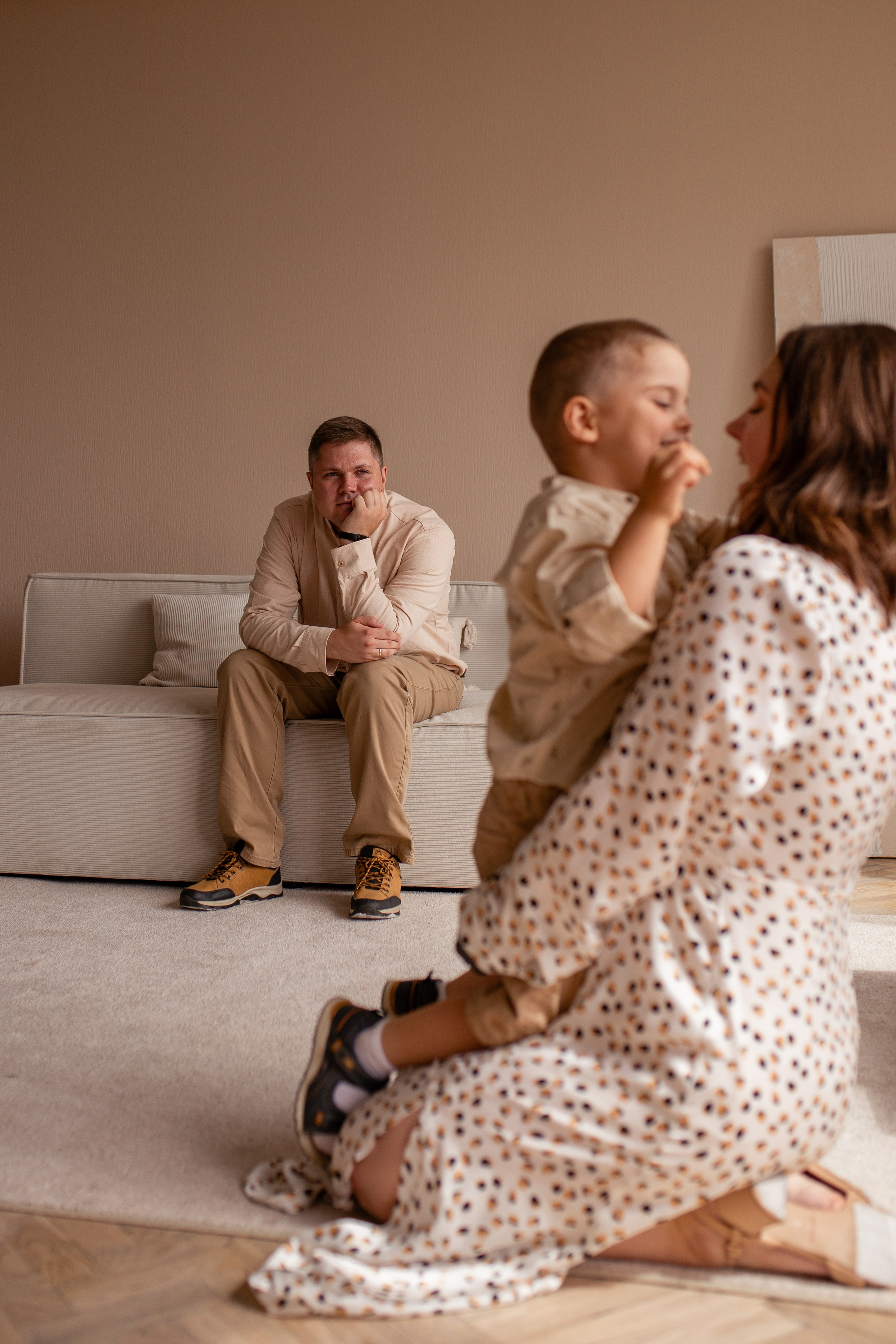 Надежда, Григорий и Ваня с семьёй