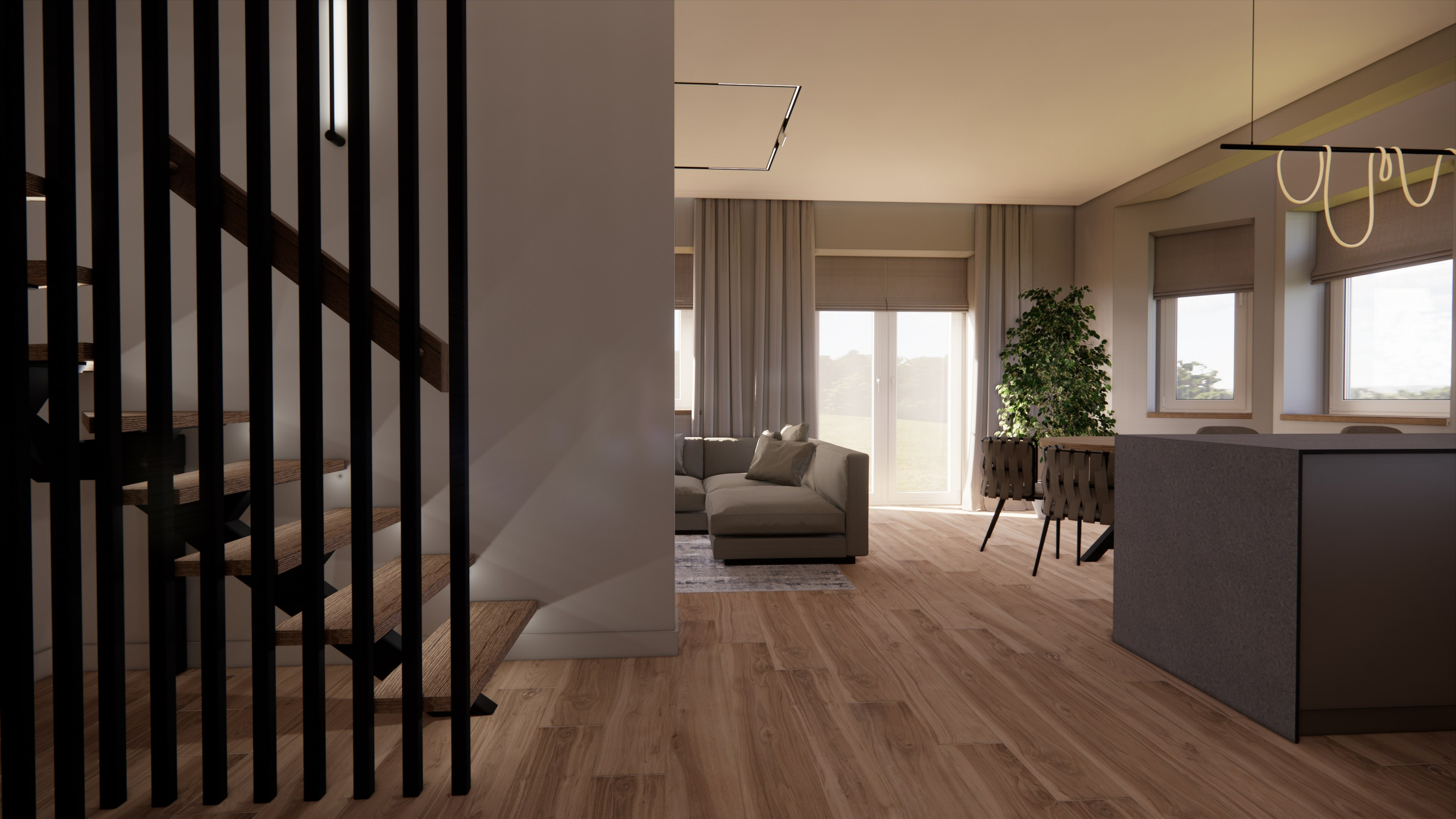 Дуплекс 120 м² в КП ВП-лайт (совместная работа с Любовью Поляковой designpolyakova.ru). Push-design.ru