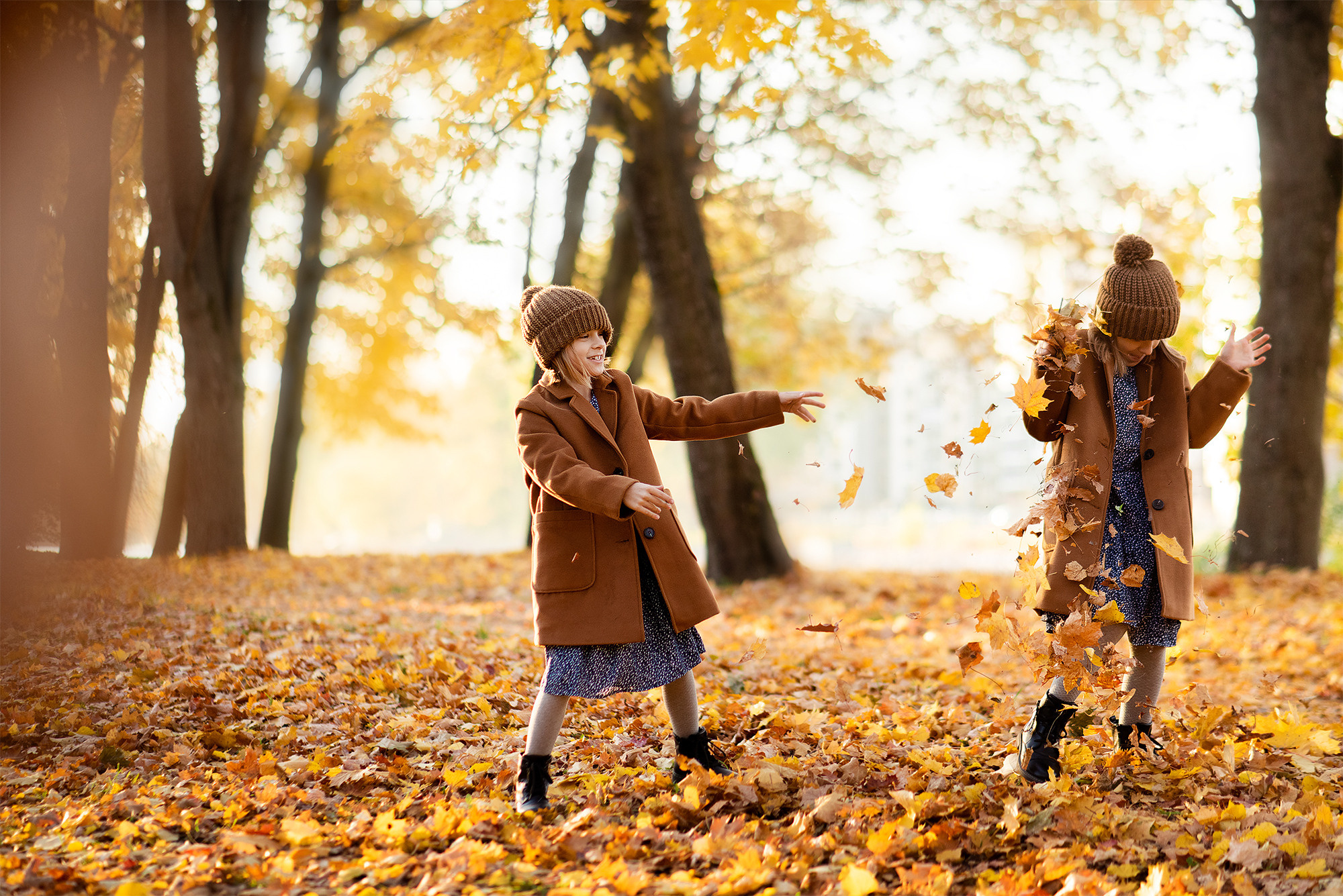 Осенняя прогулка двойняшек. Свадебный и семейный фотограф в СПб Валерия Фомичева