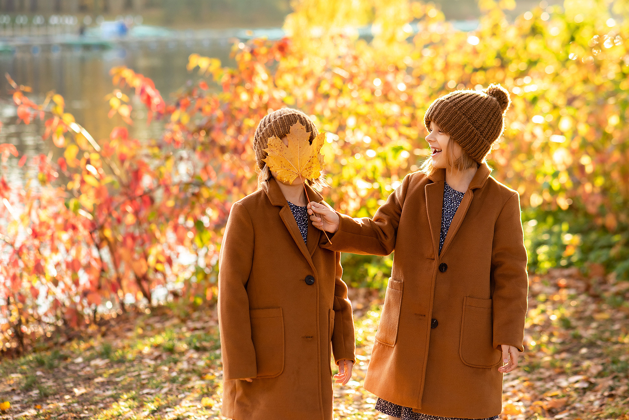 Осенняя прогулка двойняшек. Свадебный и семейный фотограф в СПб Валерия Фомичева