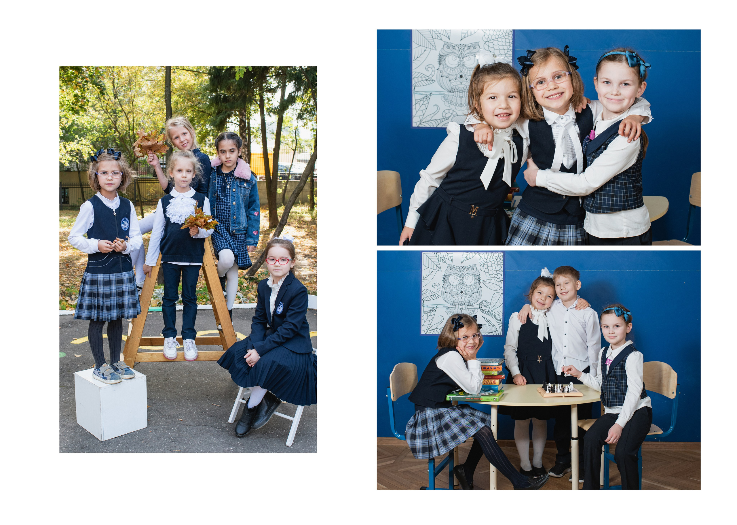 Персональный альбом на 5 разворотов для начальной школы. Семейный фотограф в Москве Анна Коропова