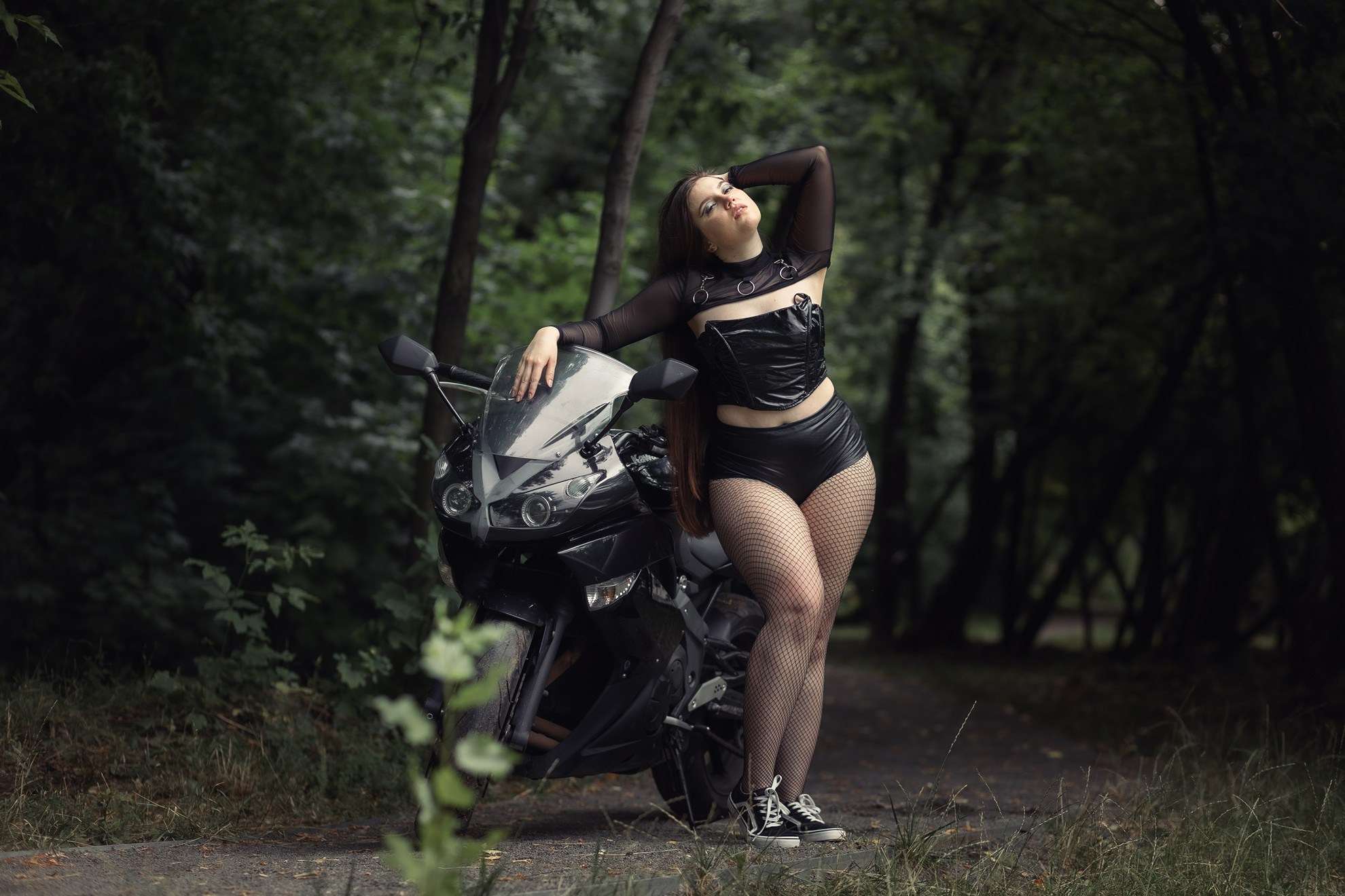 Портрет с мото. Свадебный и репортажный фотограф в Москве и Московской области