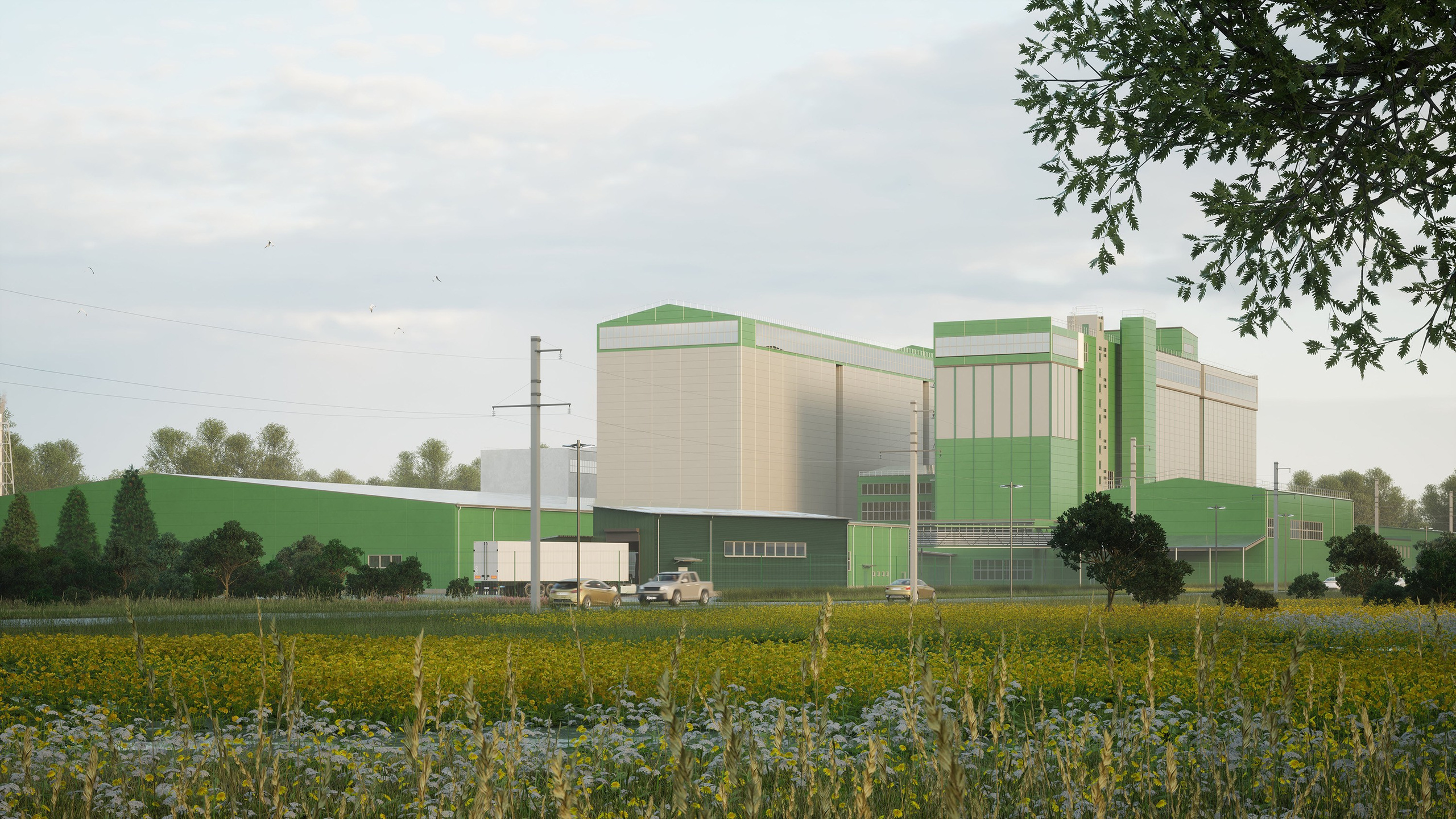 Мелькомбинат, ГК Мелком, Вязьма. 3D визуализация интерьера и архитектурной среды