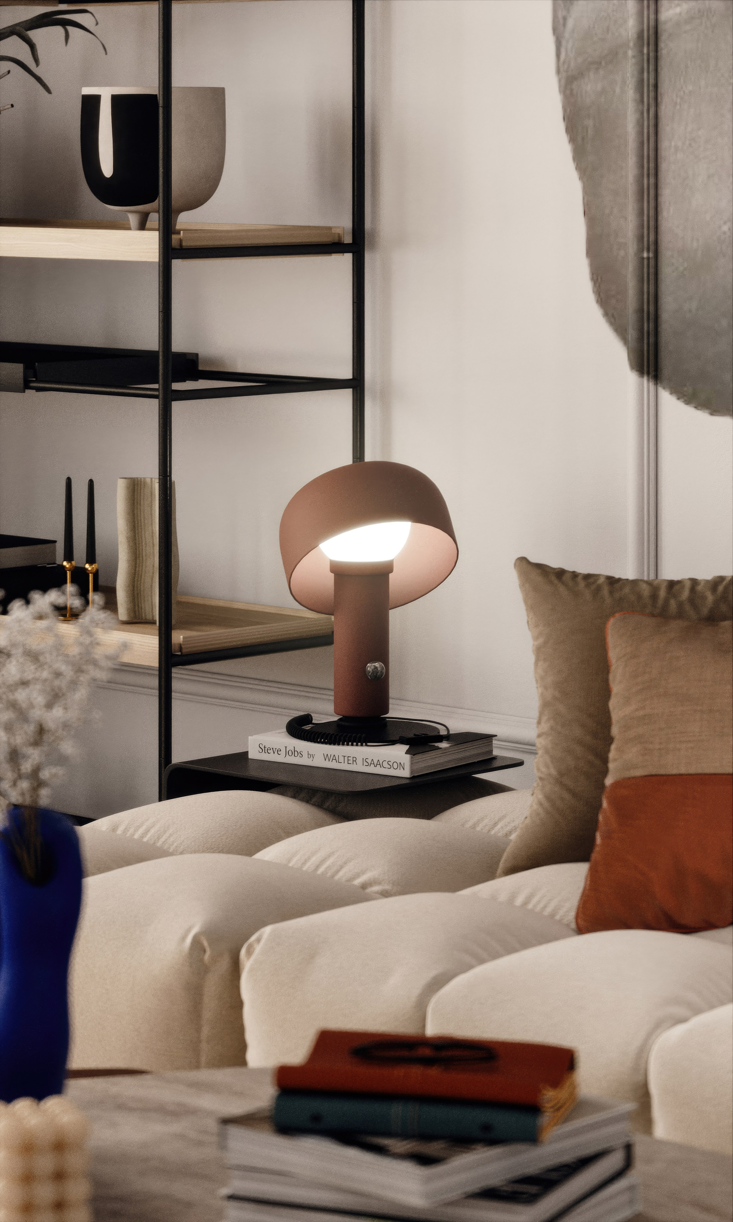 Интерьер гостиной в неоклассическом стиле. 3D визуализация интерьера и архитектурной среды