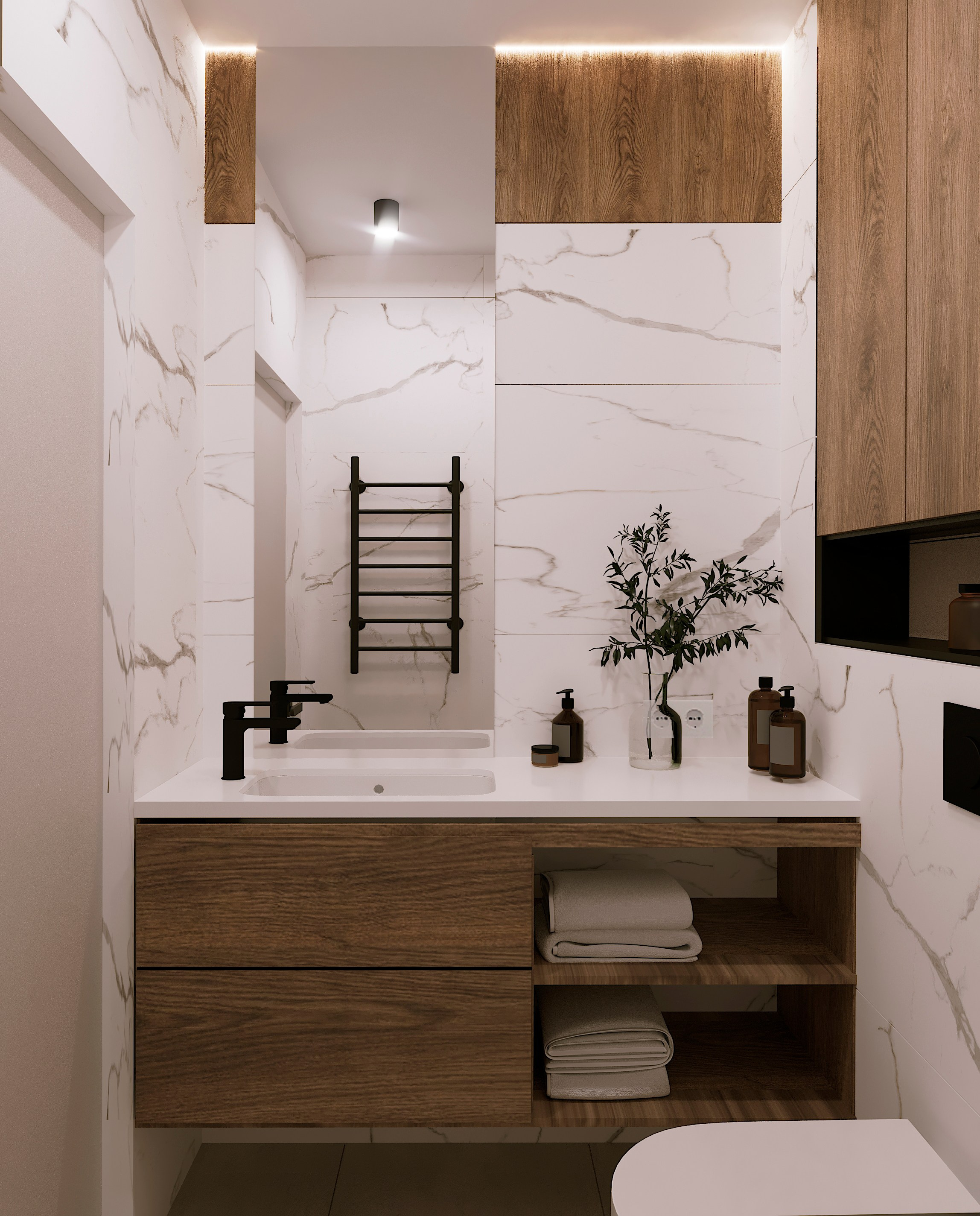 Современный интерьер с акцентами. Lina architector | Дизайн интерьера