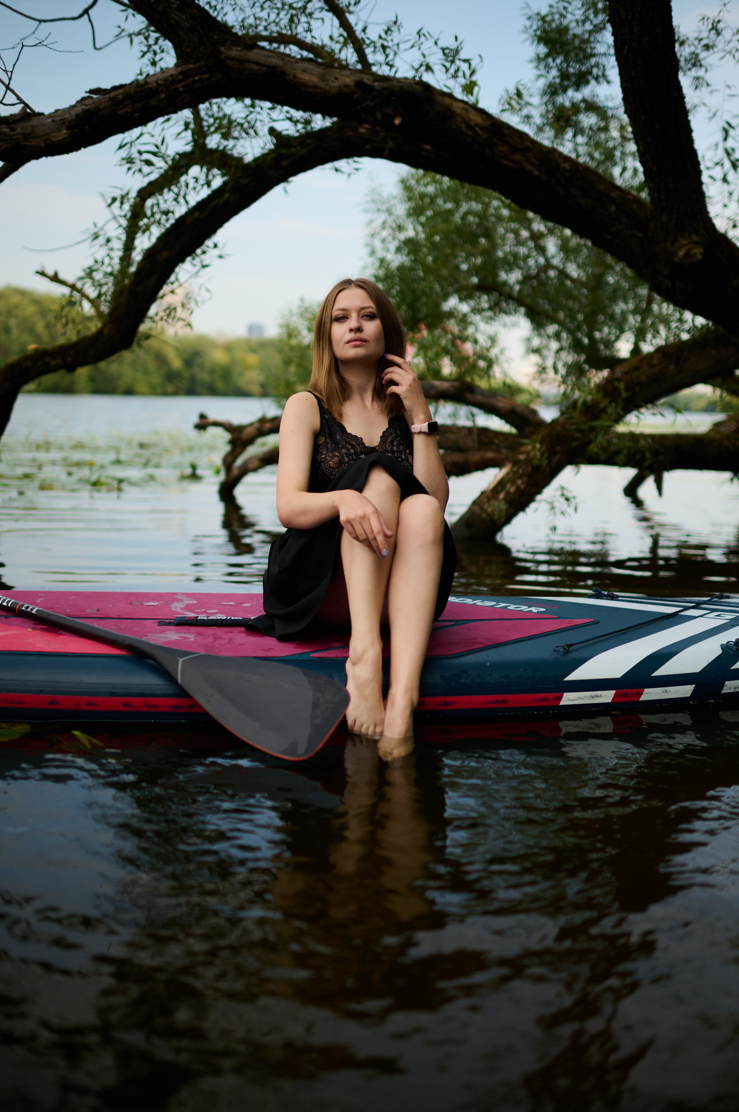 Маша. Фотосъемки на сапах, Москва. Сплавы на сапах