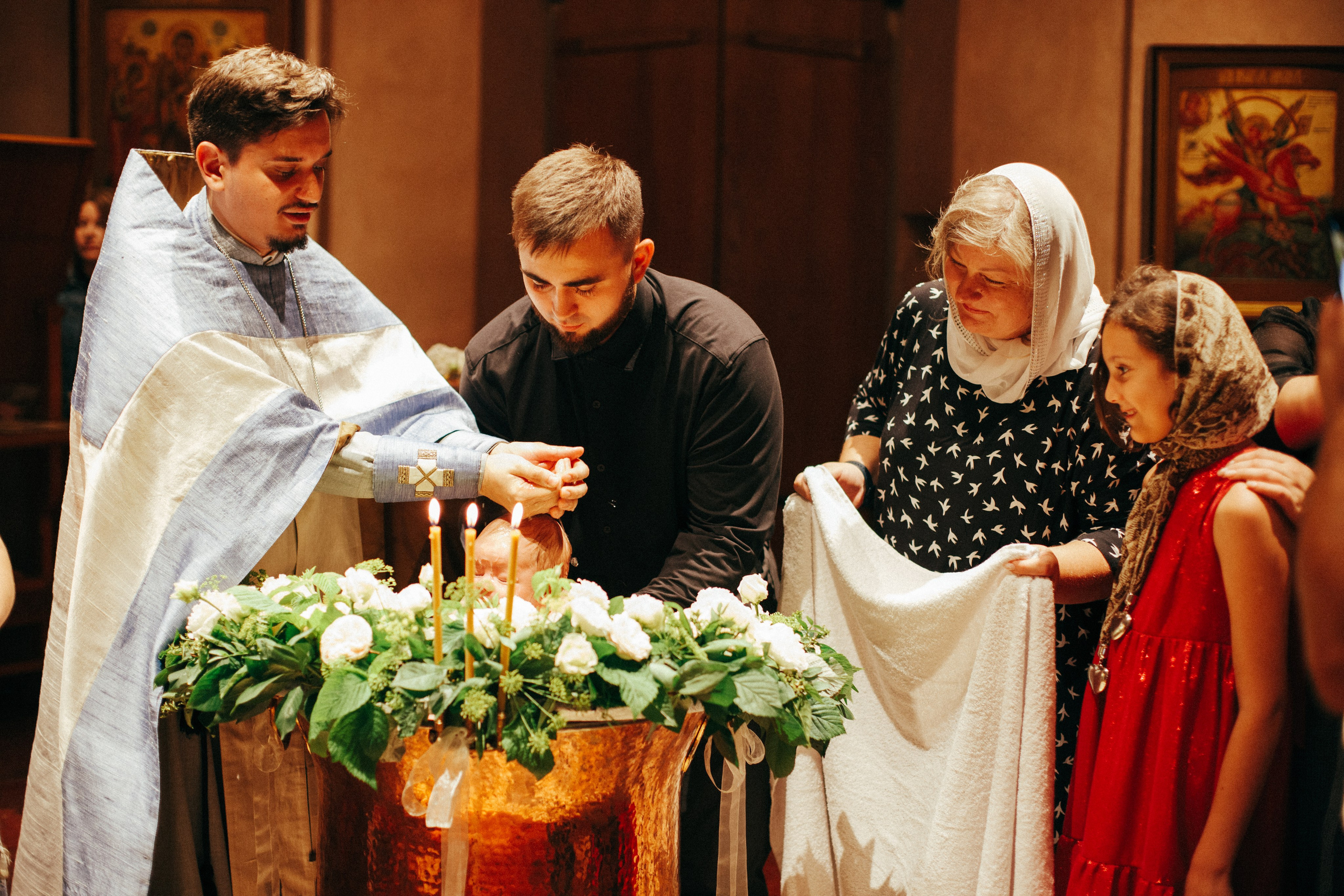 Крещение в храме Антипы, стиль «Kodachrome 64». Фотограф на крещение/венчание