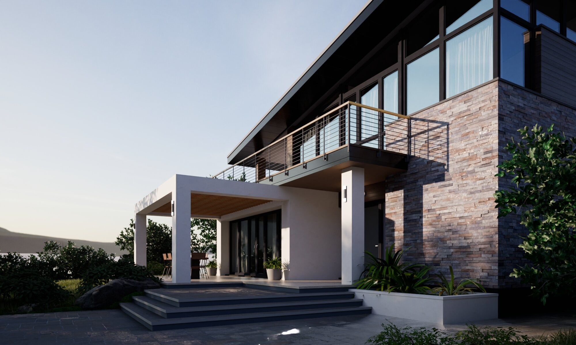 2025 / Архитектурный проект коттеджа. Крым. Архитектурное проектирование и дизайн интерьеров. г. Анапа