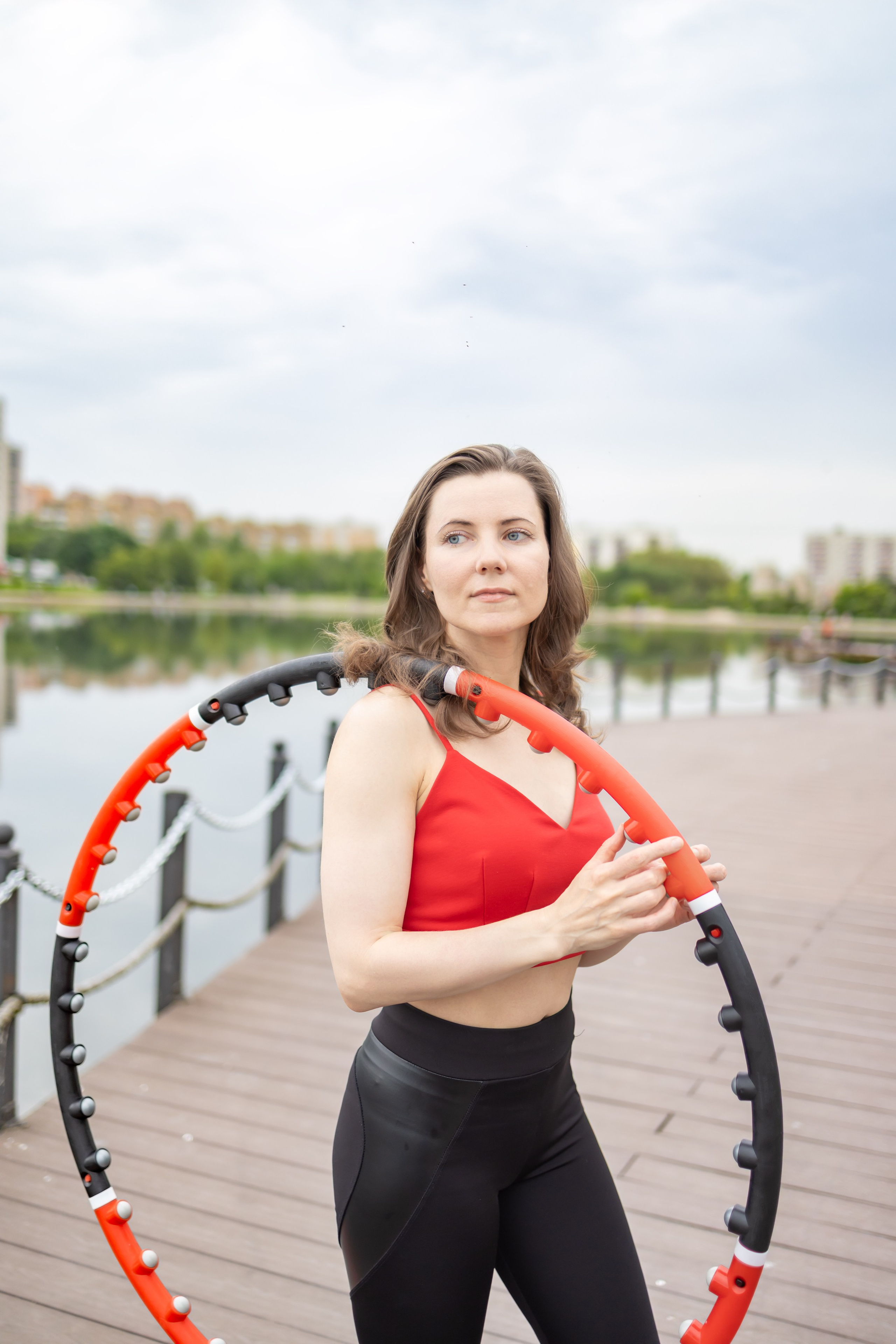 Спортивная фотосессия с хула хупом и йога, пилатес. Репортажный, семейный и студийный фотограф в Москве Демин Алексей