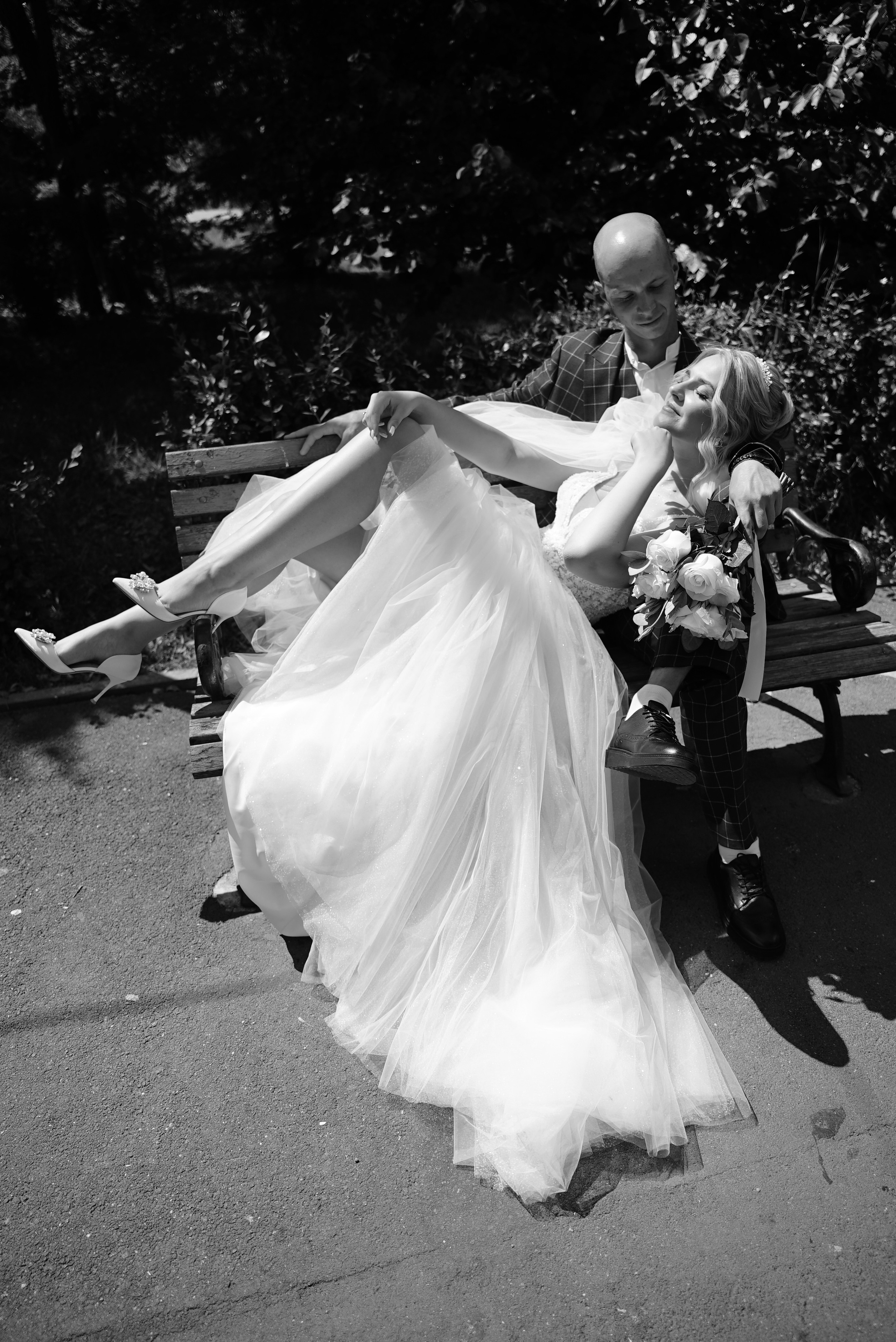 Дмитрий и Диана чб. Свадебный фотограф в Самаре Анна Ковалева