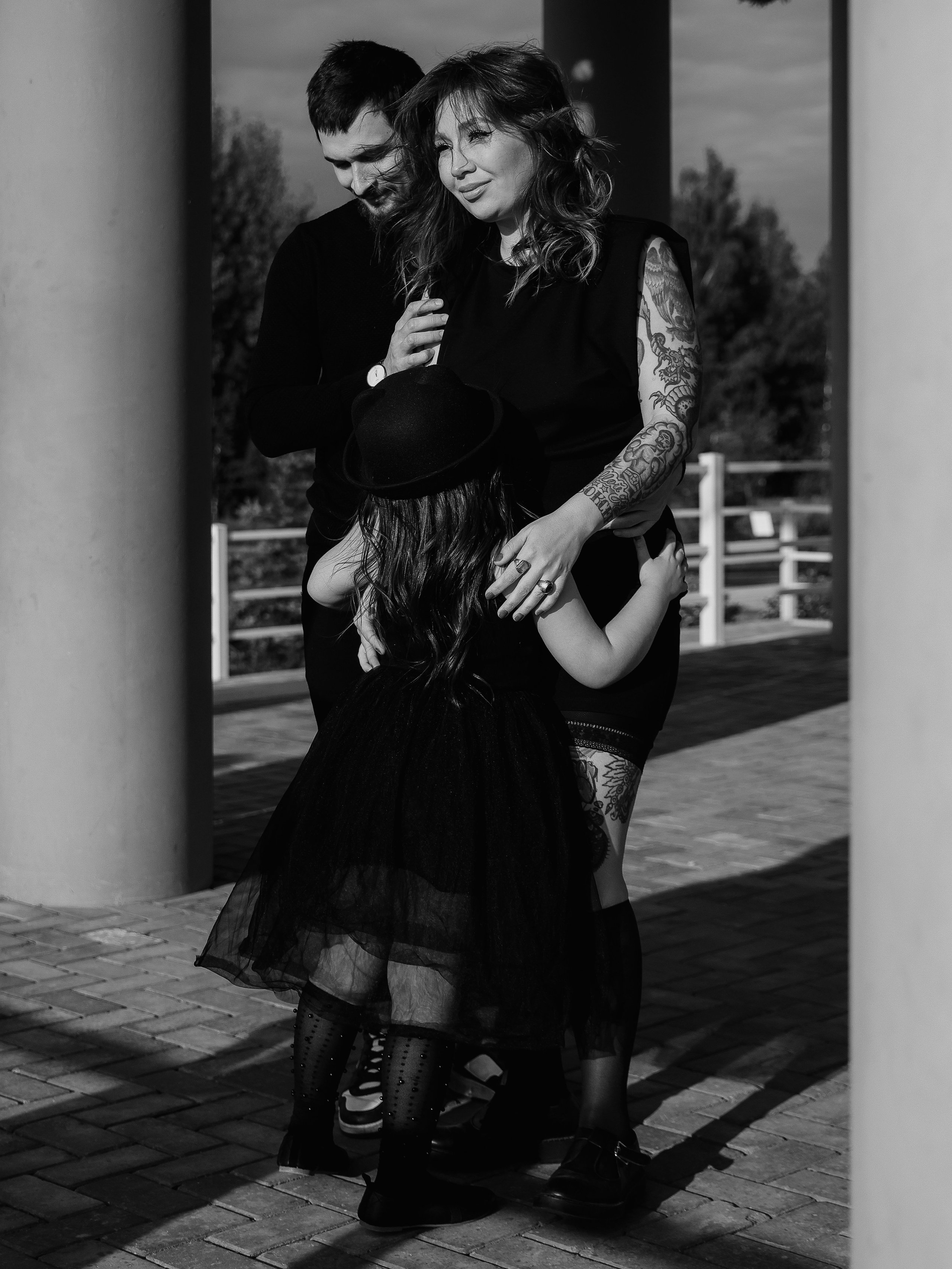 Семья в черном. Мультифотограф Динара Ахмедзянова