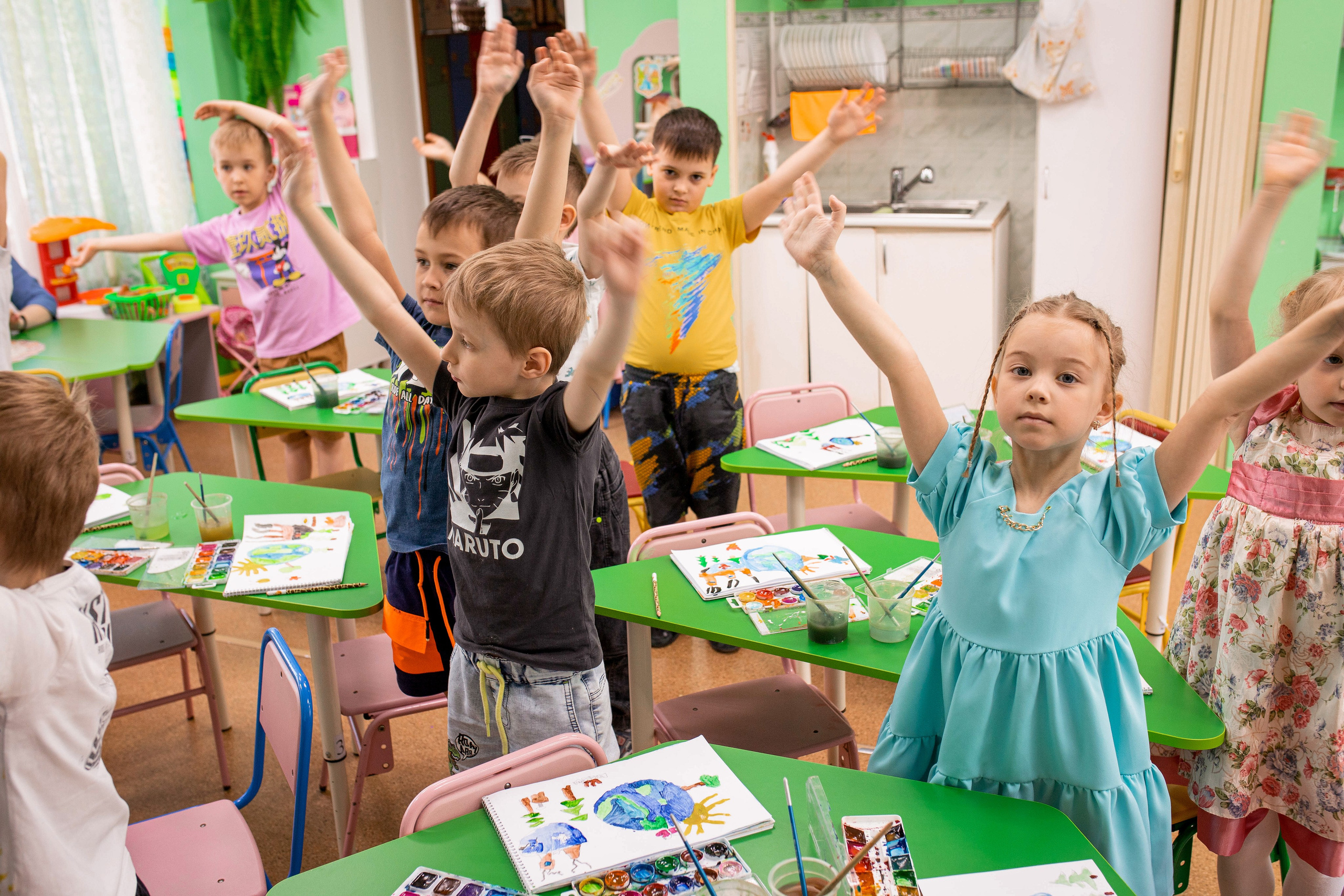 Степа, Даша и Алиса в детском саду. Семейный и детский фотограф город Тында Дарья