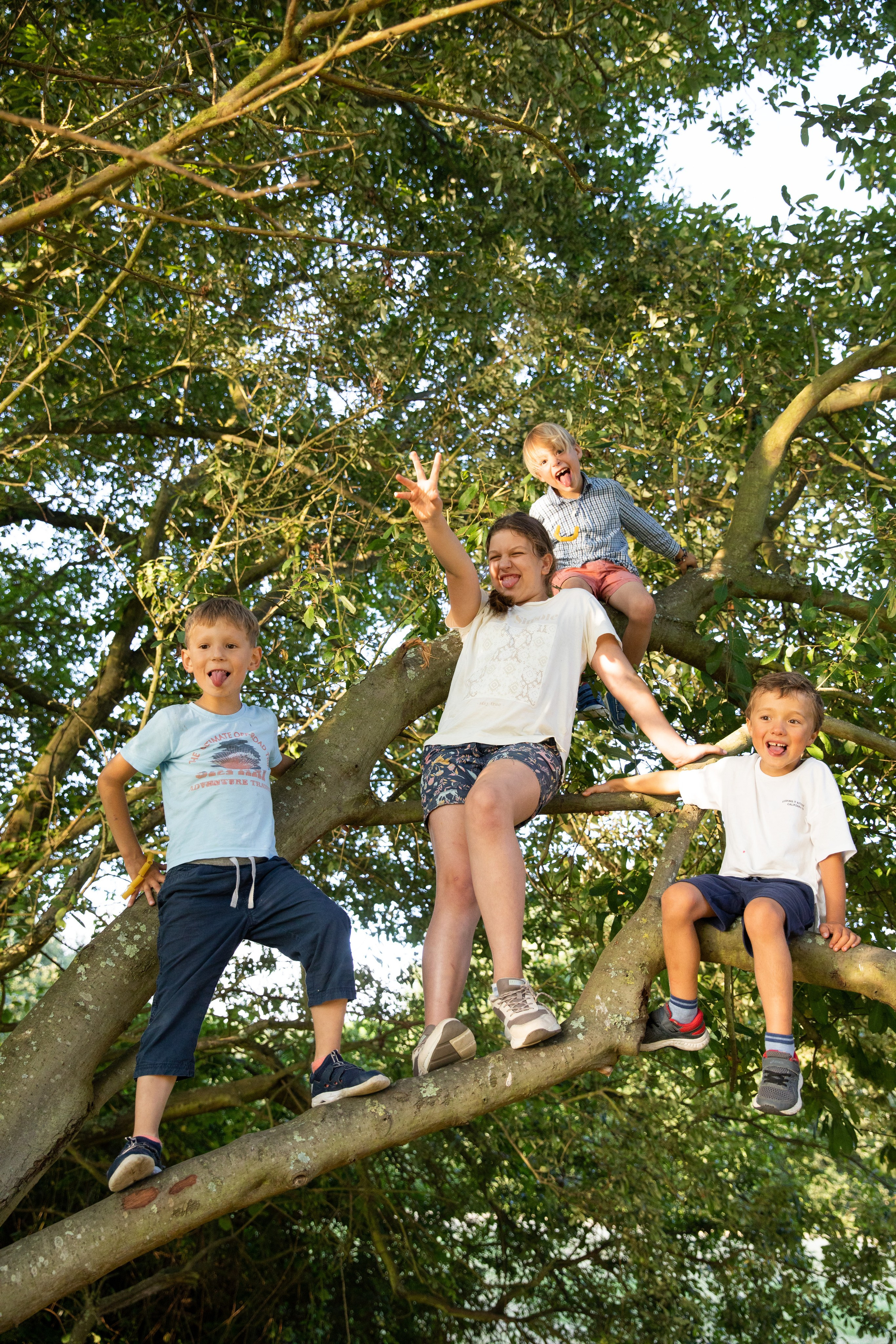 Many children celebrate their friend's birthday in the park