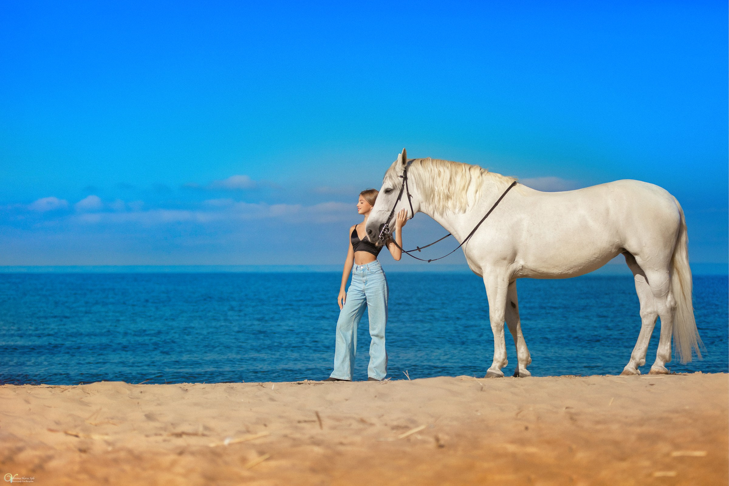 Фотосессии с лошадьми летом. Фотограф женский и мужской портрет Санкт-Петербург