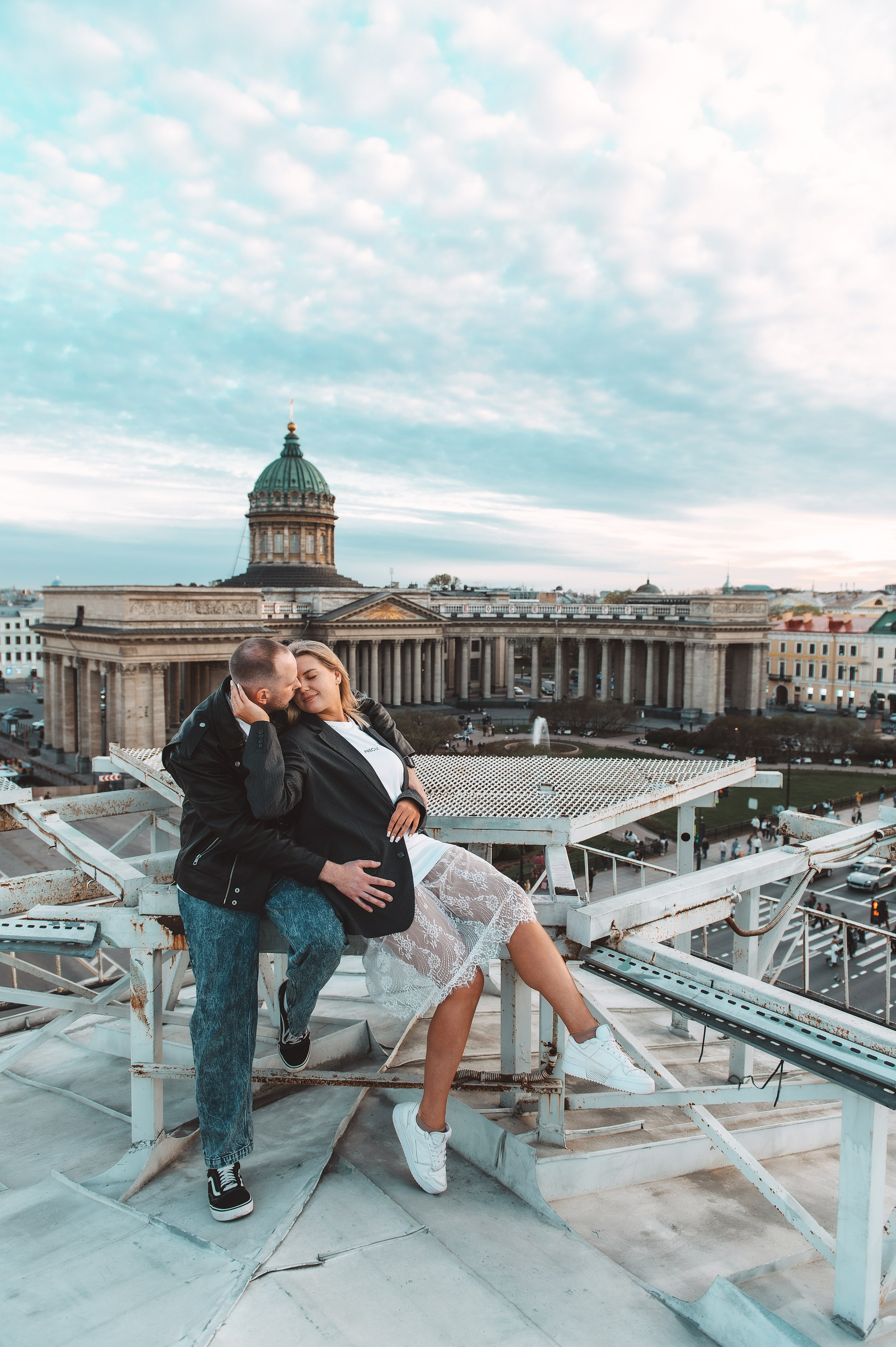 На крыше. Надя и Саша. Свадебный и семейный фотограф в Санкт-Петербурге — Мария Черепанова