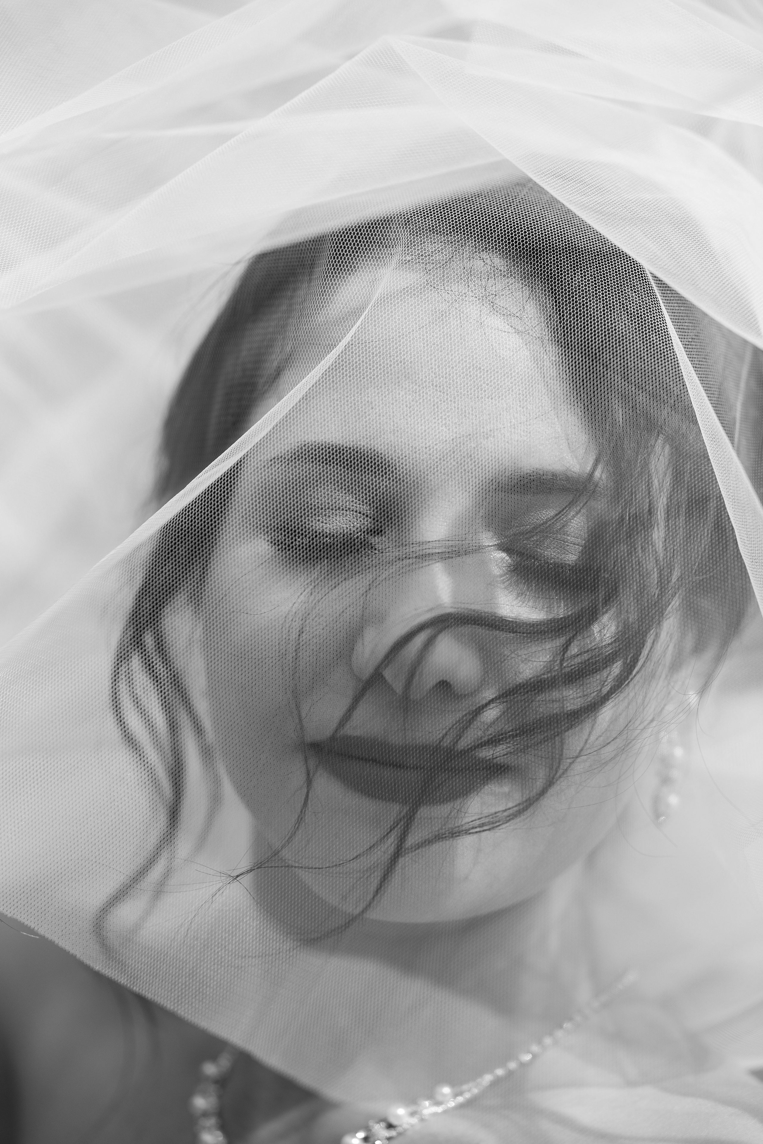 Портрет невесты под фатой.