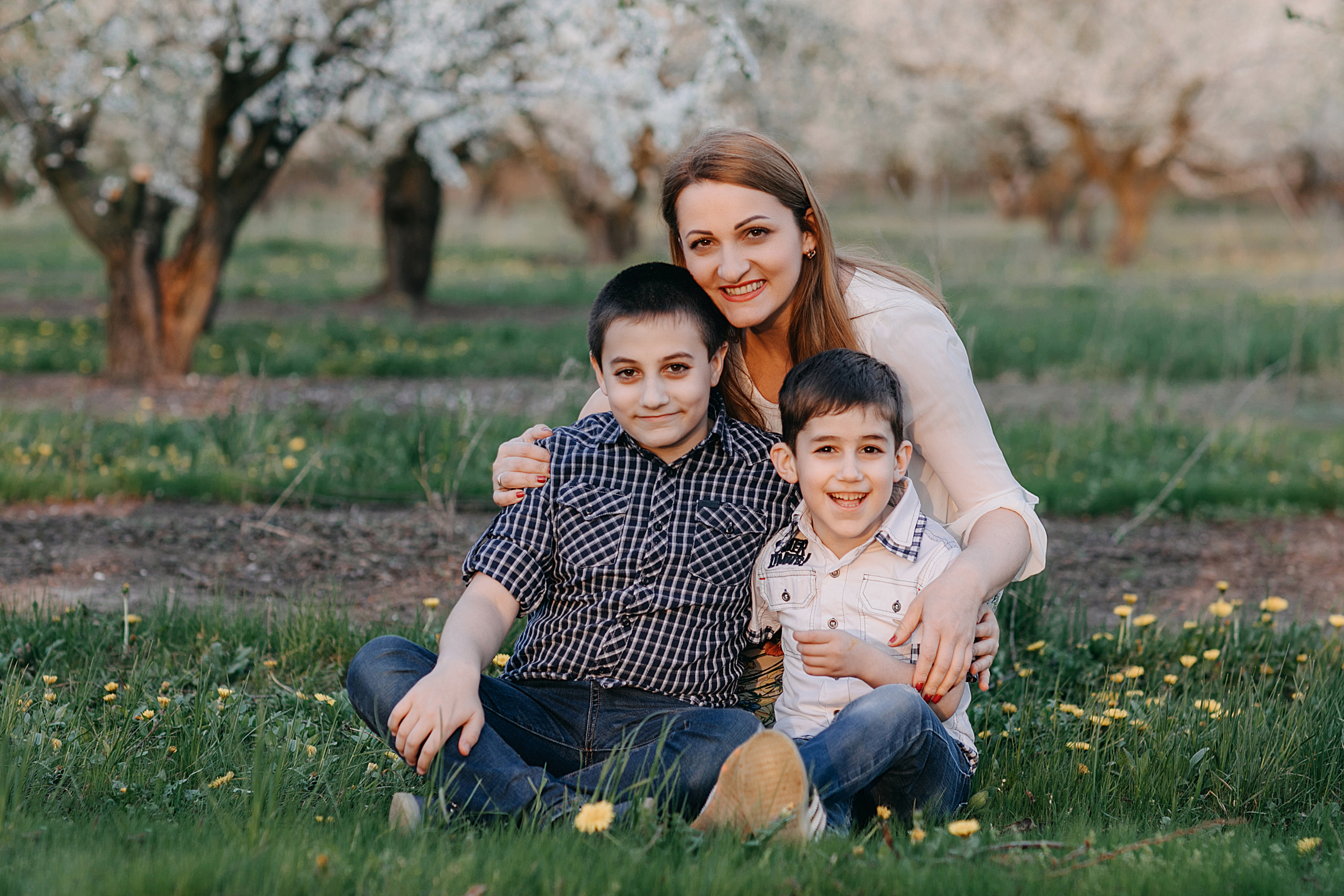 Фотосессия в весеннем саду