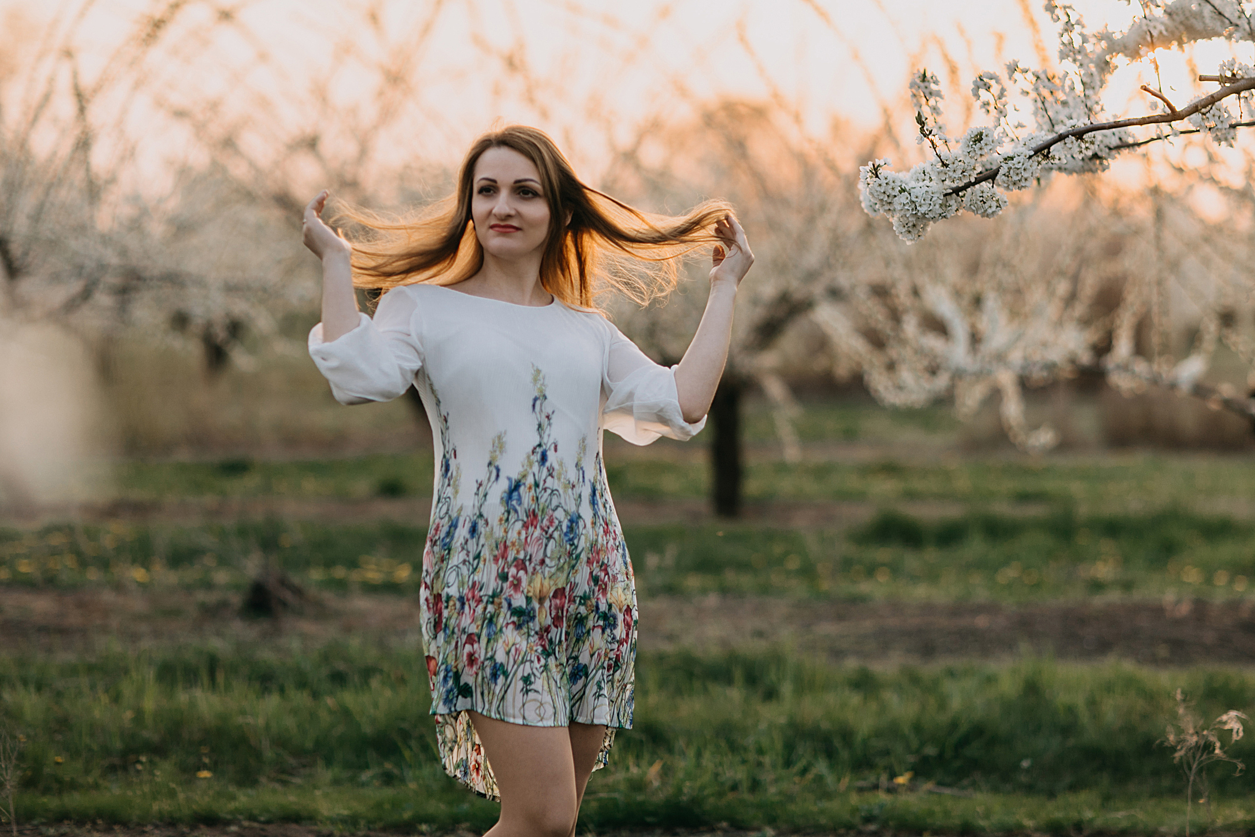 Фотосессия в весеннем саду