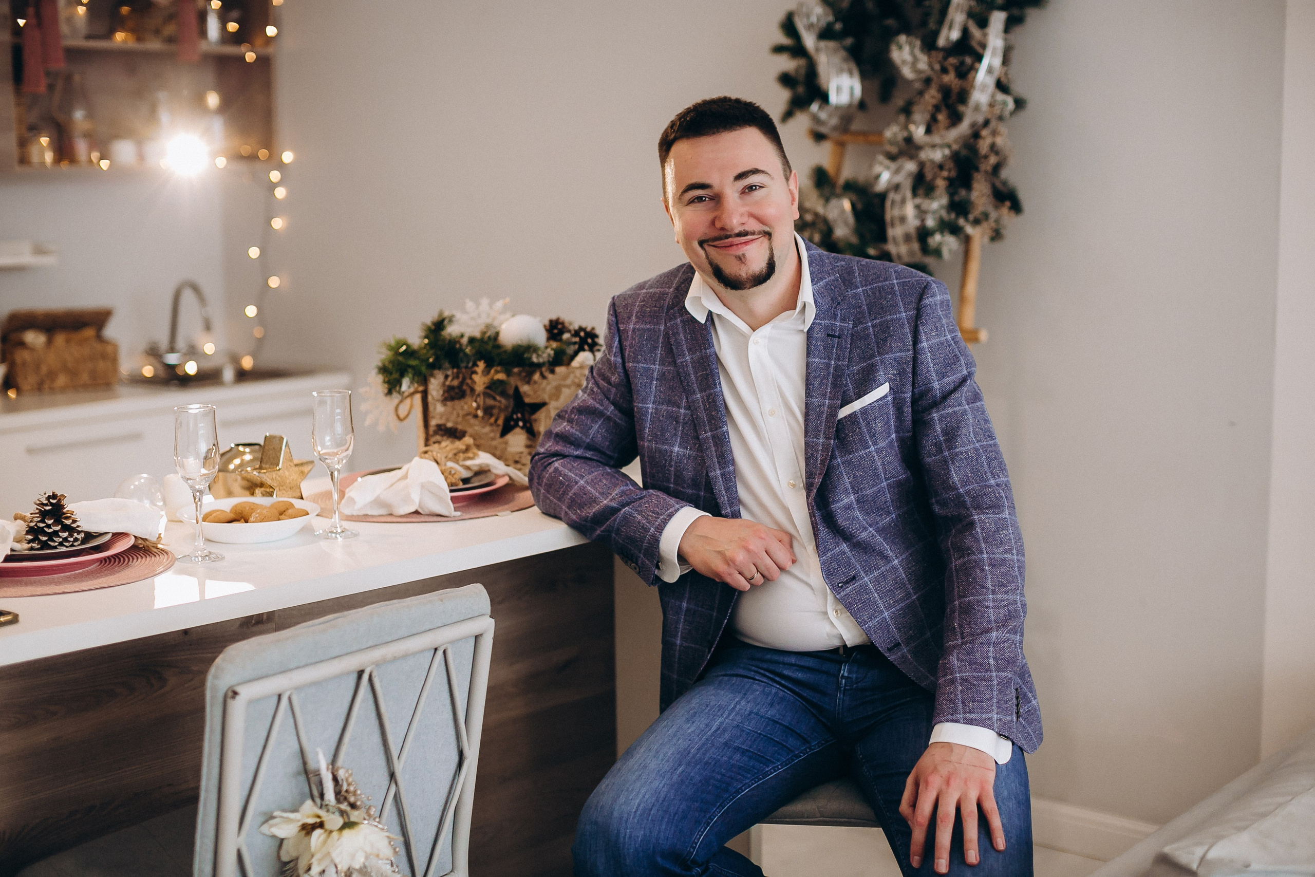 Новогодняя фотосессия в студии. Семейный, детский и школьный фотограф в Москве Рудницкая Анна