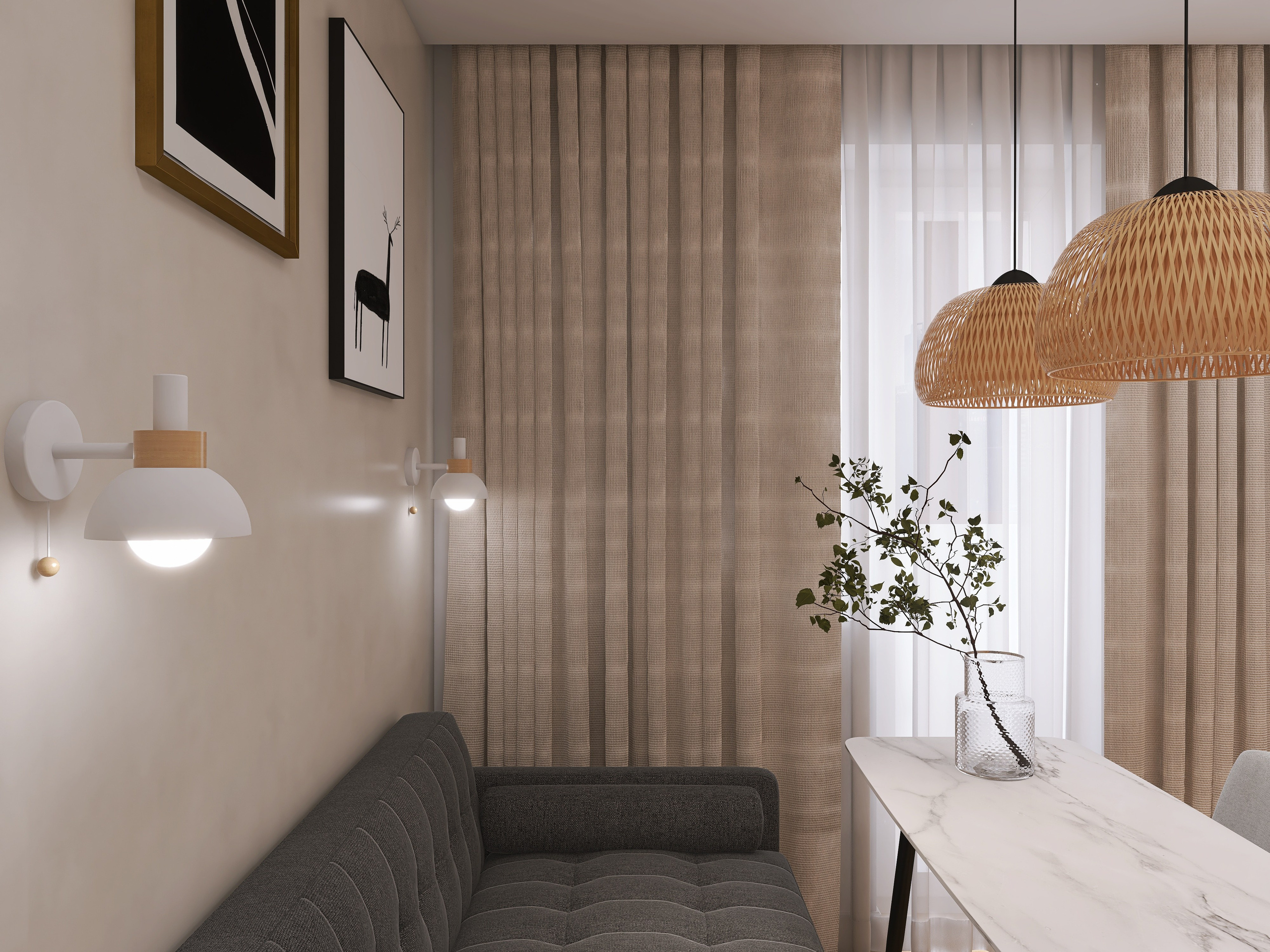 Скандинавский минимализм ул. Анненская. Анастасия Сиднева — дизайн интерьеров в Москве