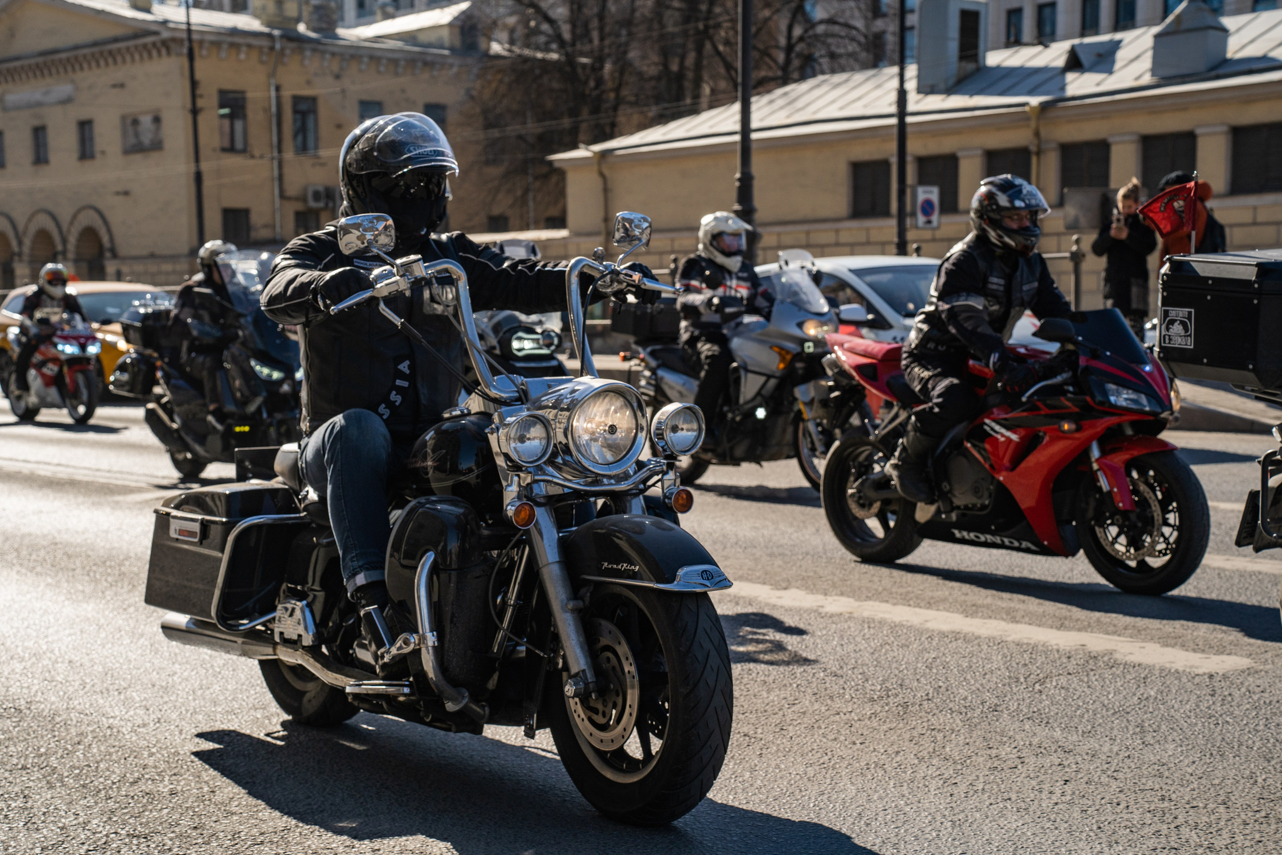 Весенний прохват мотоклуба Normans Riders MC. Концертный и репортажный фотограф в Санкт-Петербурге Слава Пахомов