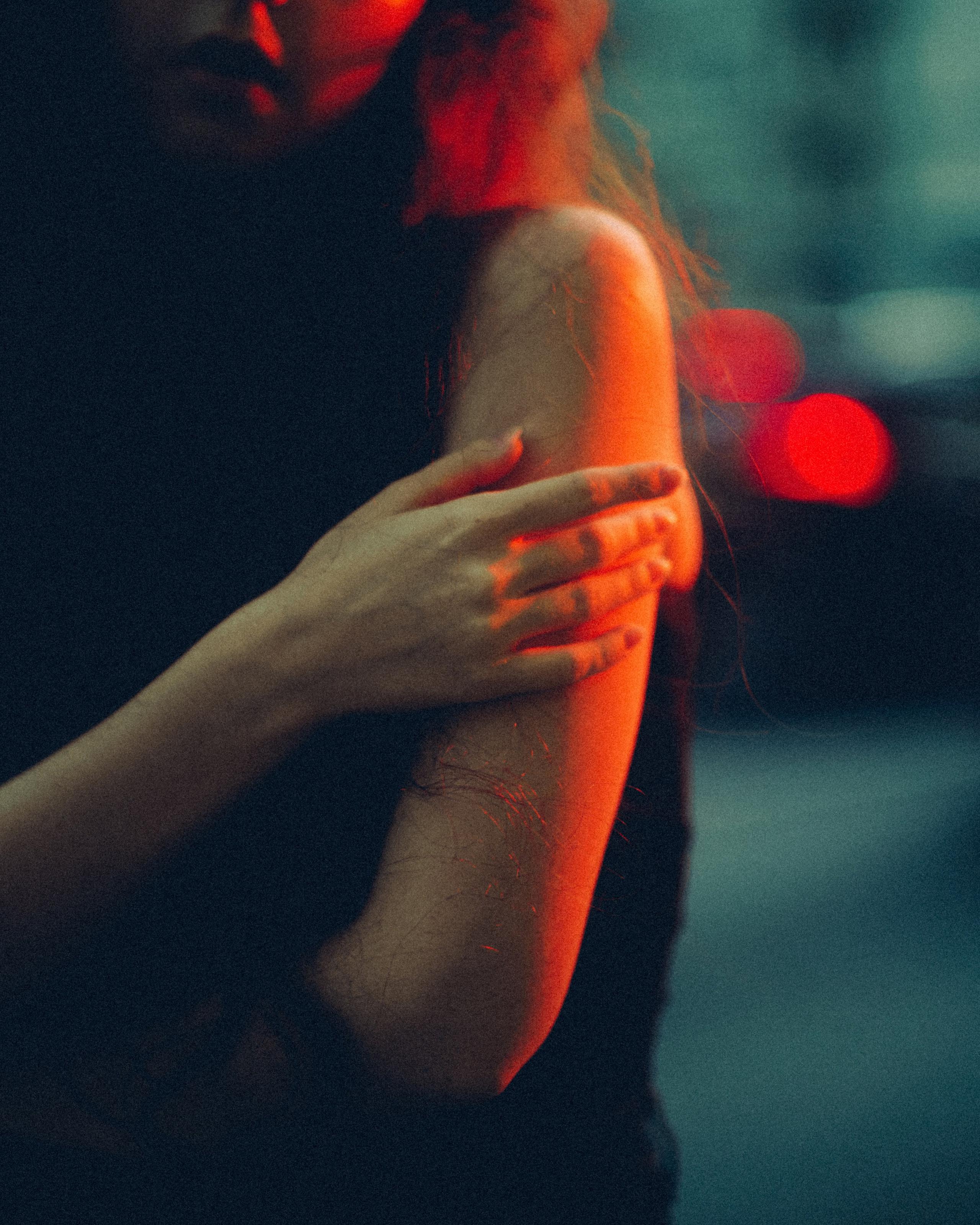 Фотосъёмка с цветным светом на улицах Москвы