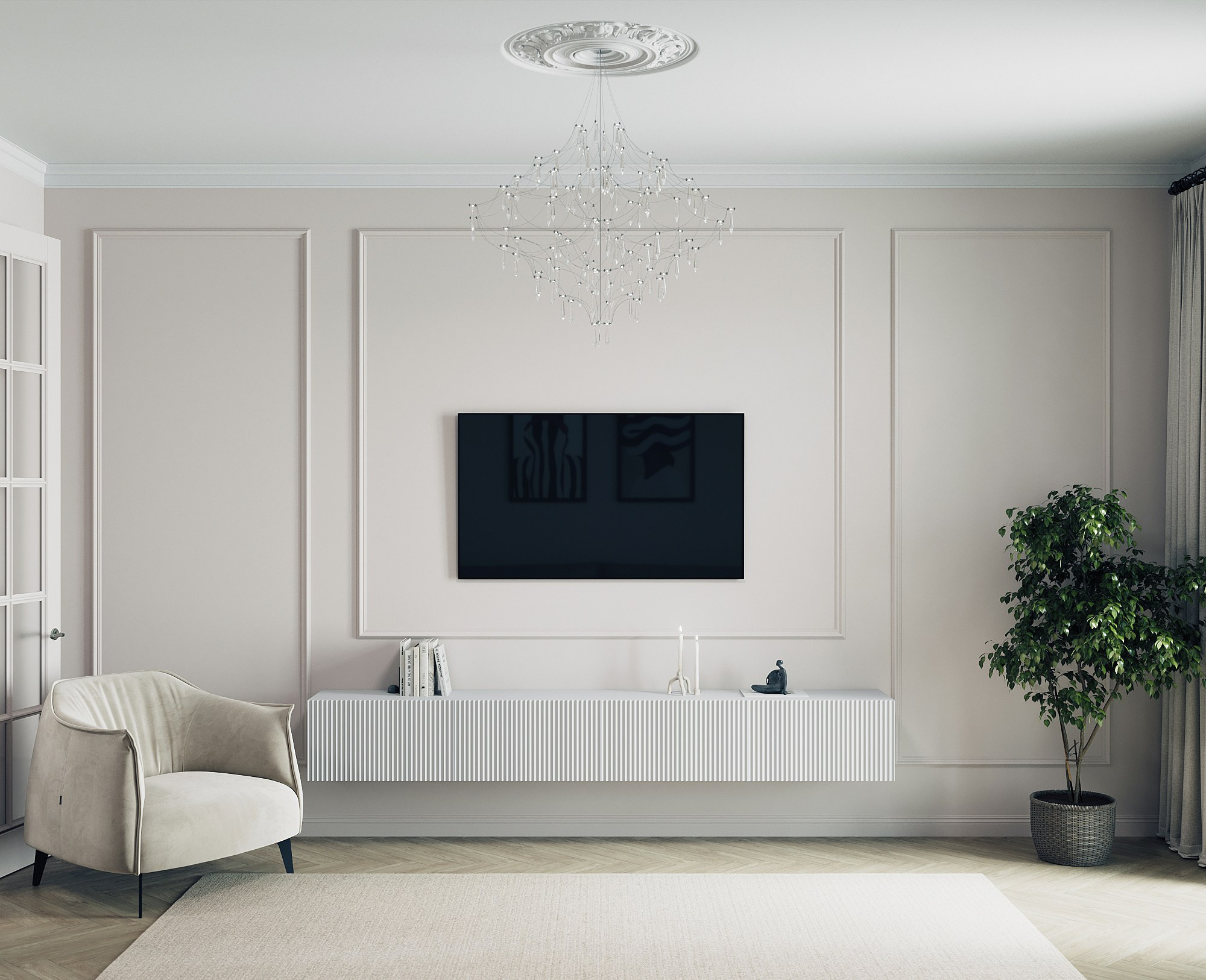 Визуализация интерьера квартиры в Пскове. 3d визуализатор marybond3d