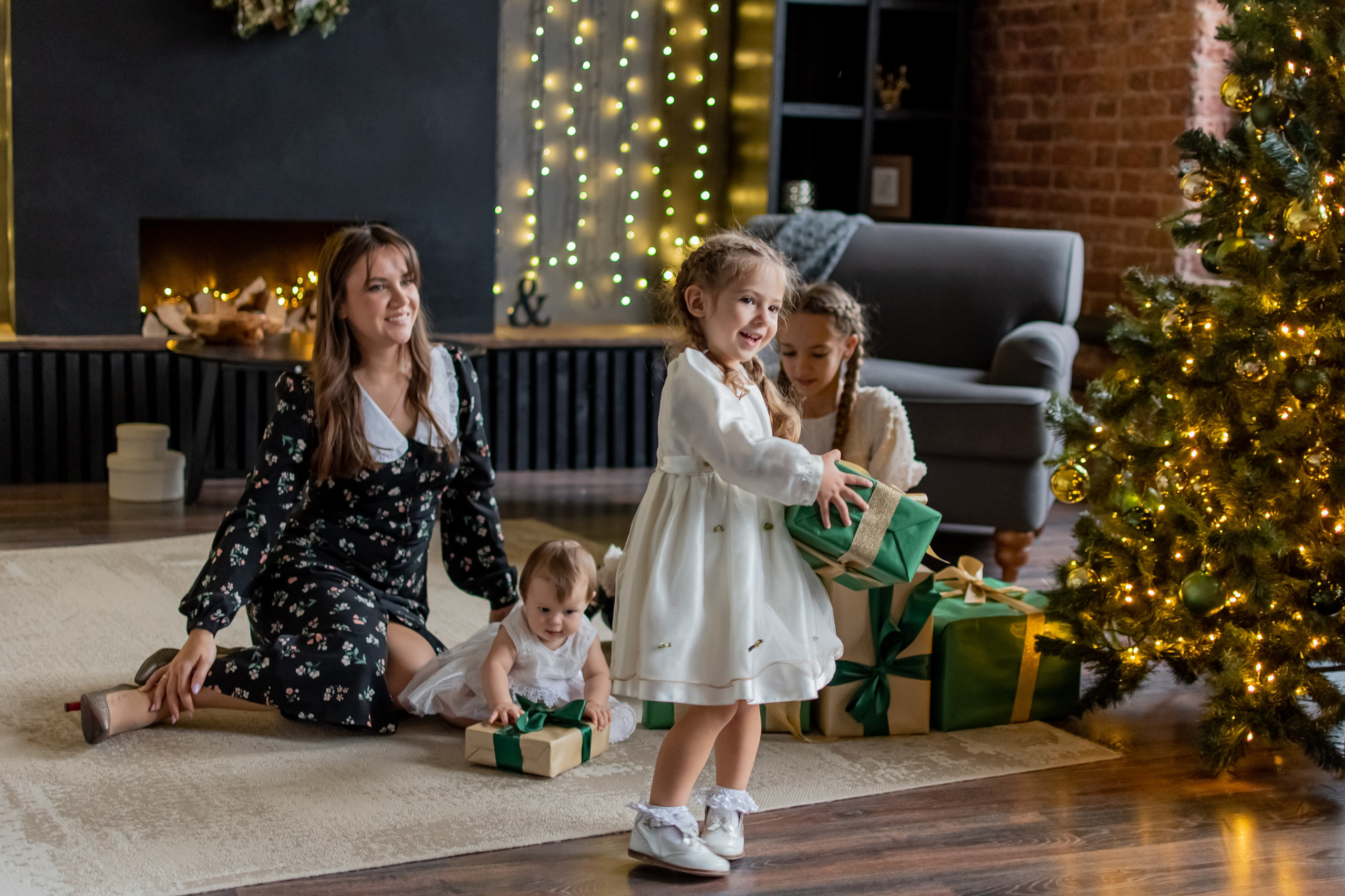 Новогодние фотосессии в студиях. Свадебный и семейный фотограф Екатерина Пушан. Москва, Балашиха, Железнодорожный, Солнечногорск