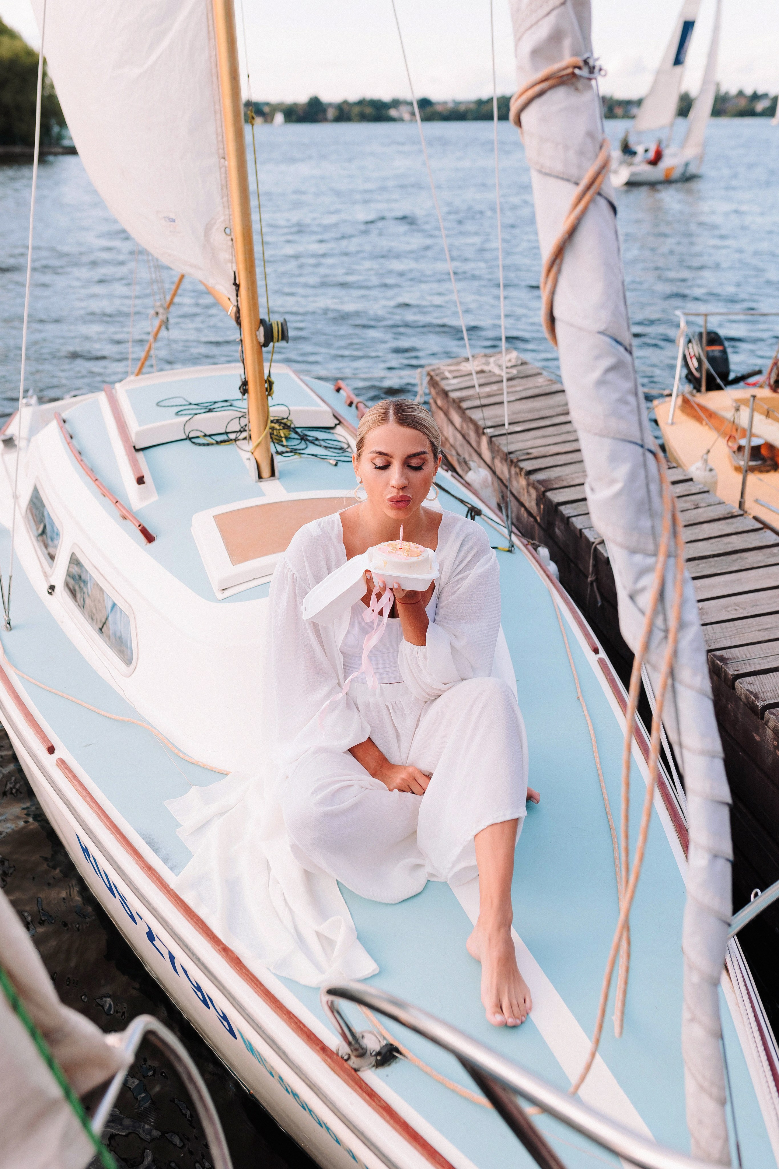 Съёмка на яхте. Фотограф Полина Лытнева