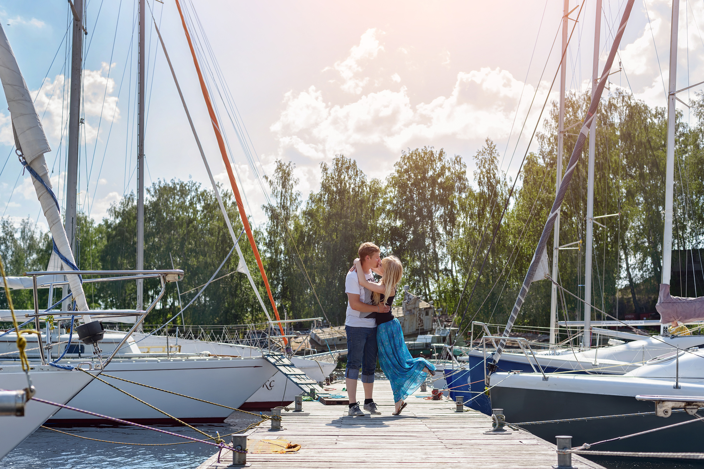 Предсвадебная фотосессия на яхте