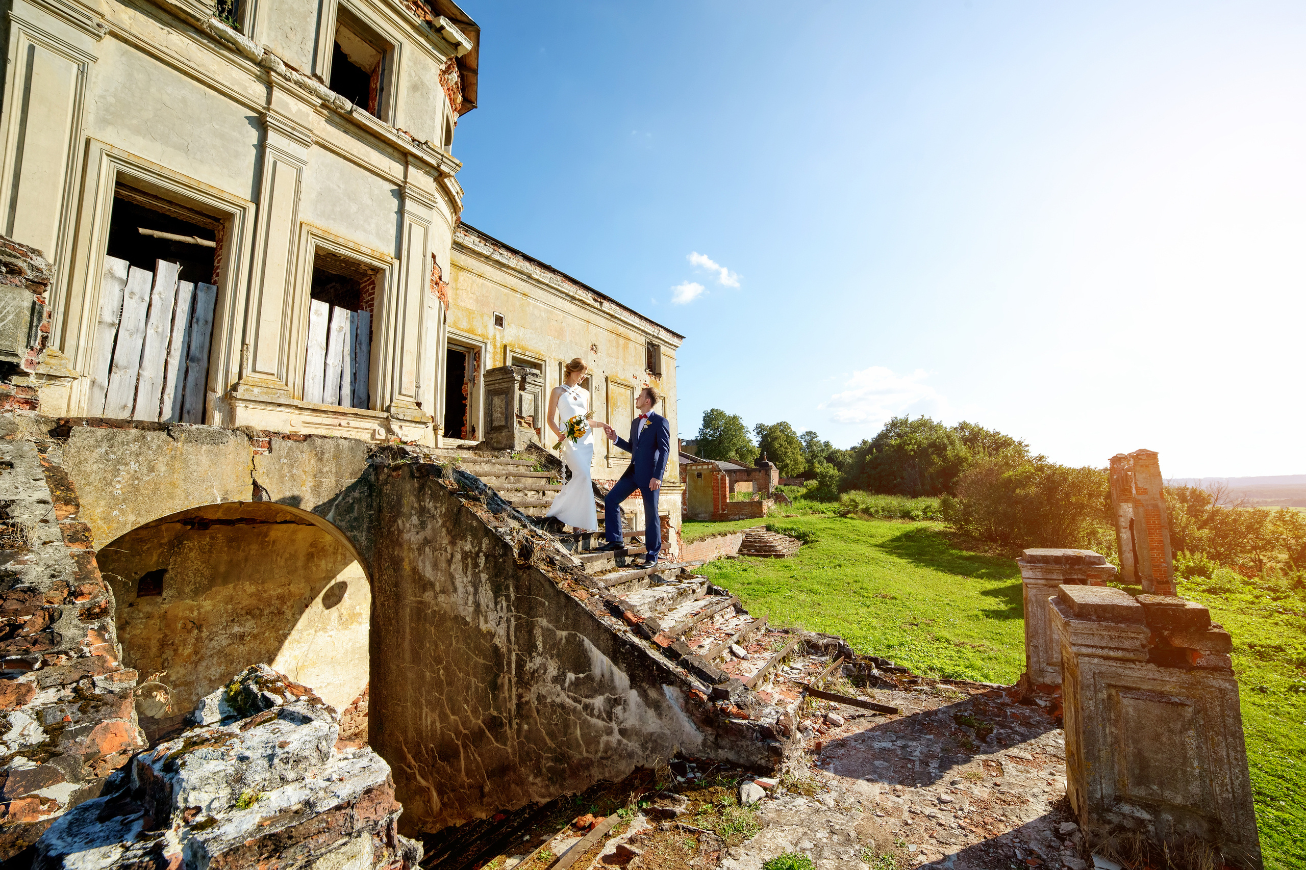 Свадебная фотосессия в усадьбе Приклонских Рукавишниковых