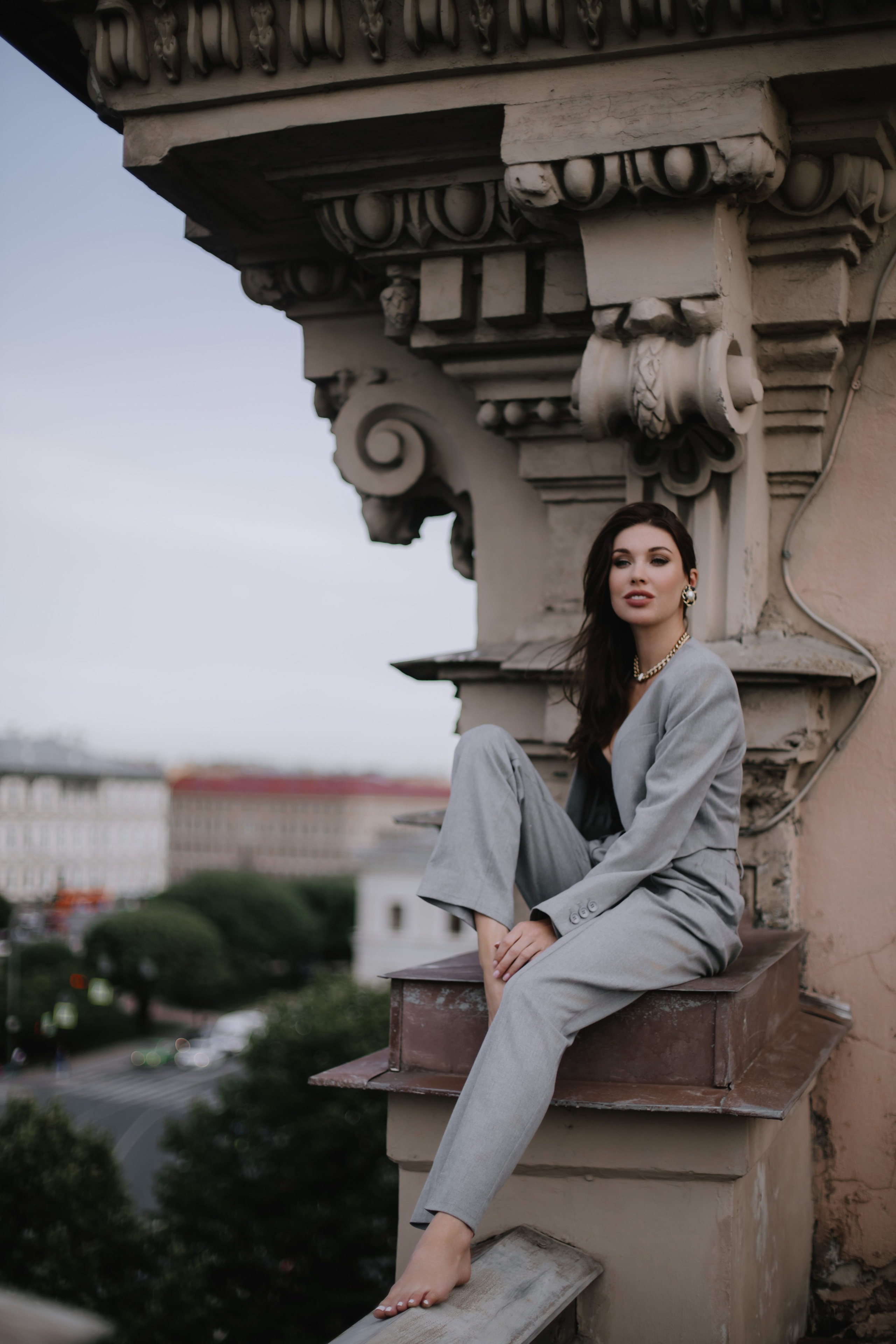 Вероника (съемка на крыше). Фотограф в Москве и Санкт-Петербурге Дарина