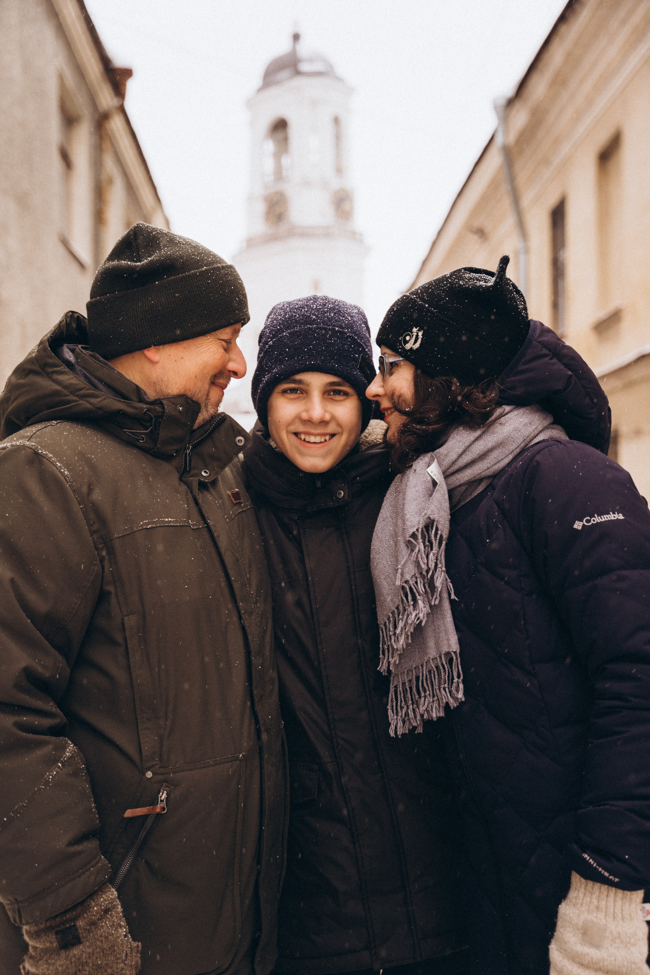 Январская прогулка: Даня, Елена и Андрей. Фотограф в Ульяновске Александра Григоровских