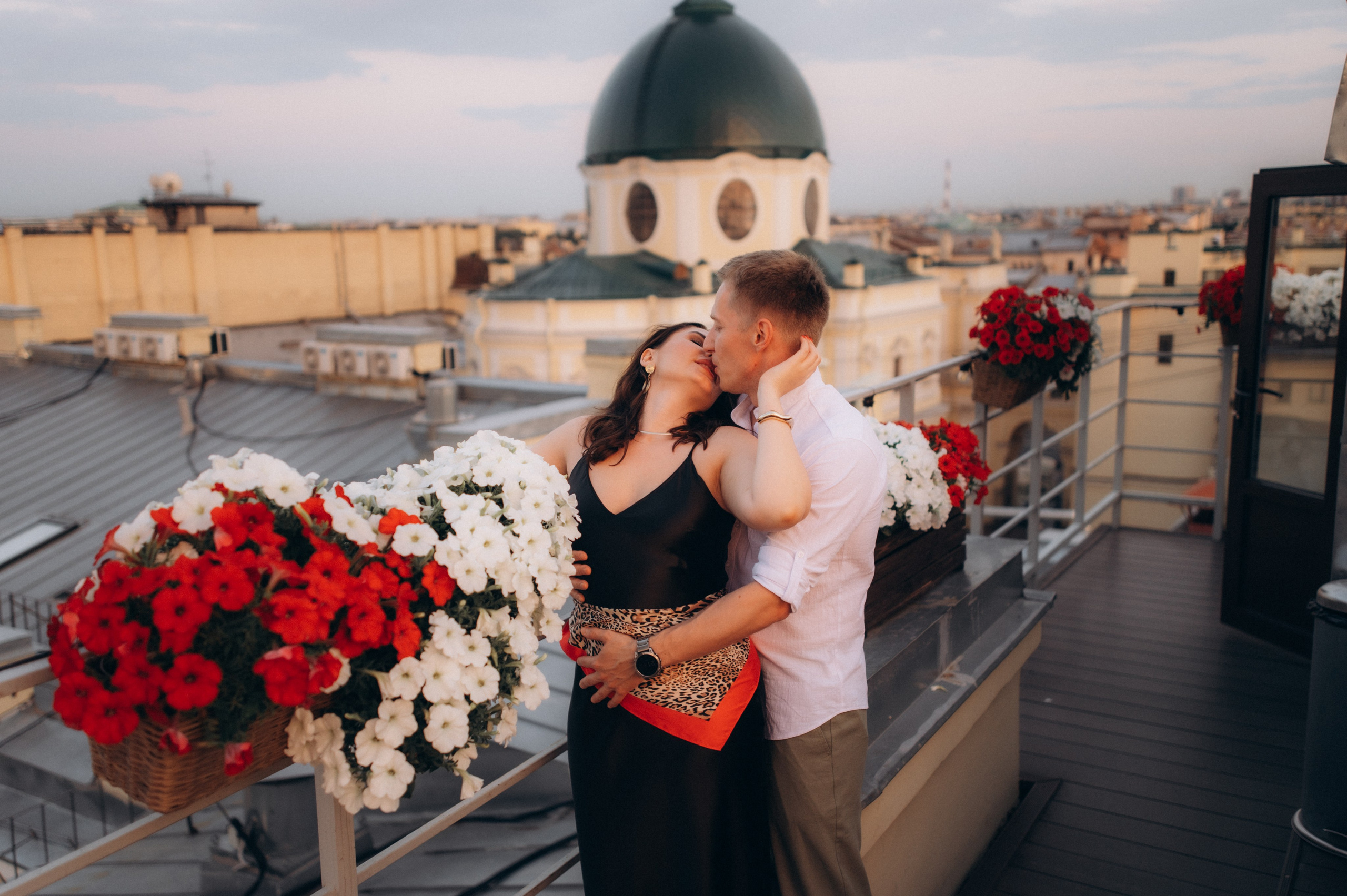Свидание на крыше Петербурга. Семейный фотограф в Санкт-Петербурге Александра Милованова