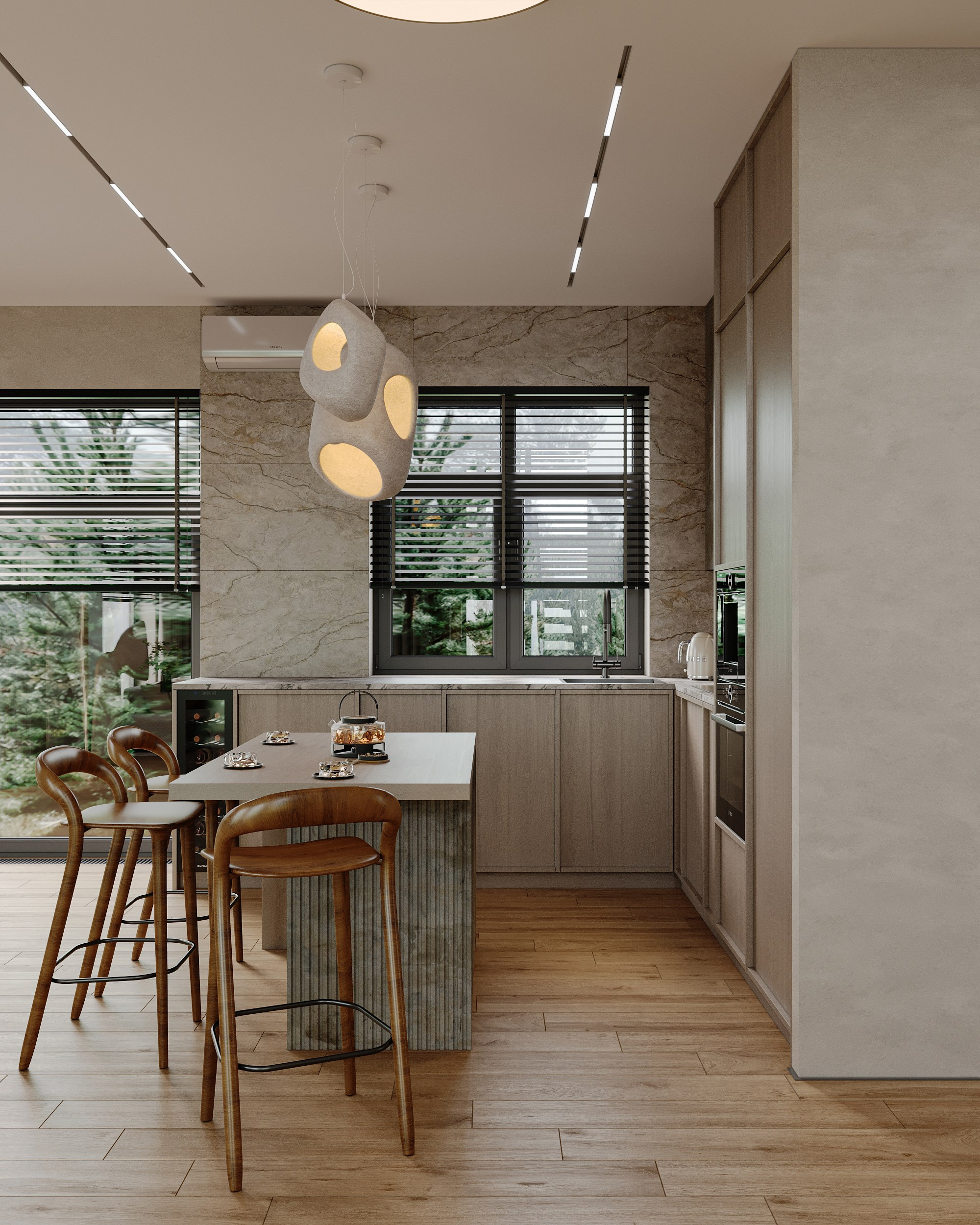 Визуализация загородного дома (интерьерная). Королёва Анастасия | 3D визуализатор