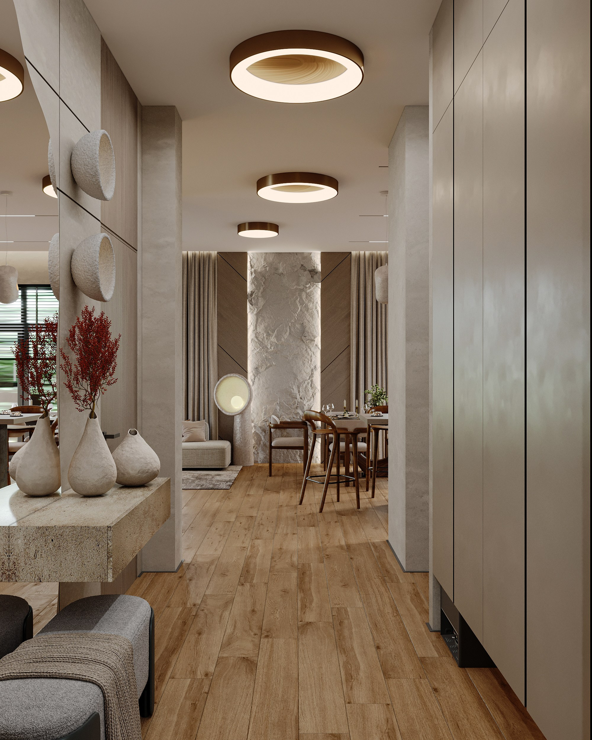 Визуализация загородного дома (интерьерная). Королёва Анастасия | 3D визуализатор