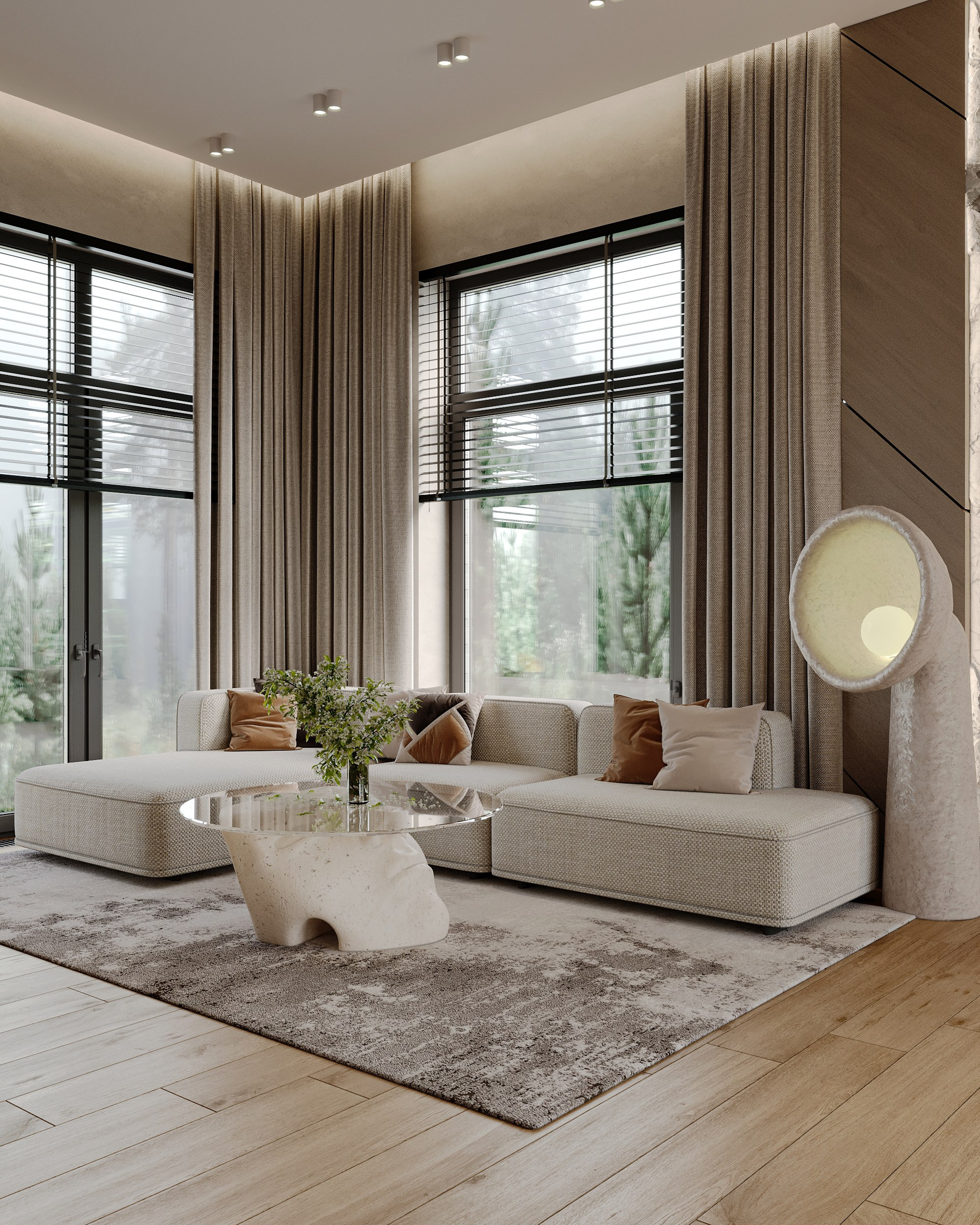 Визуализация загородного дома (интерьерная). Королёва Анастасия | 3D визуализатор