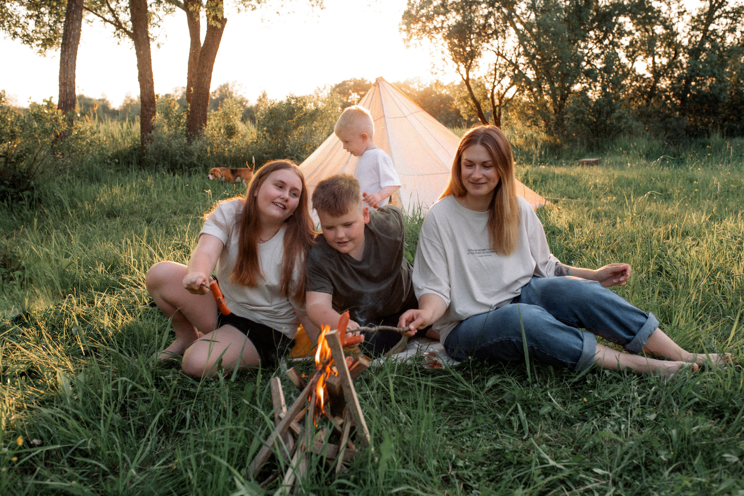 Ира с семьёй