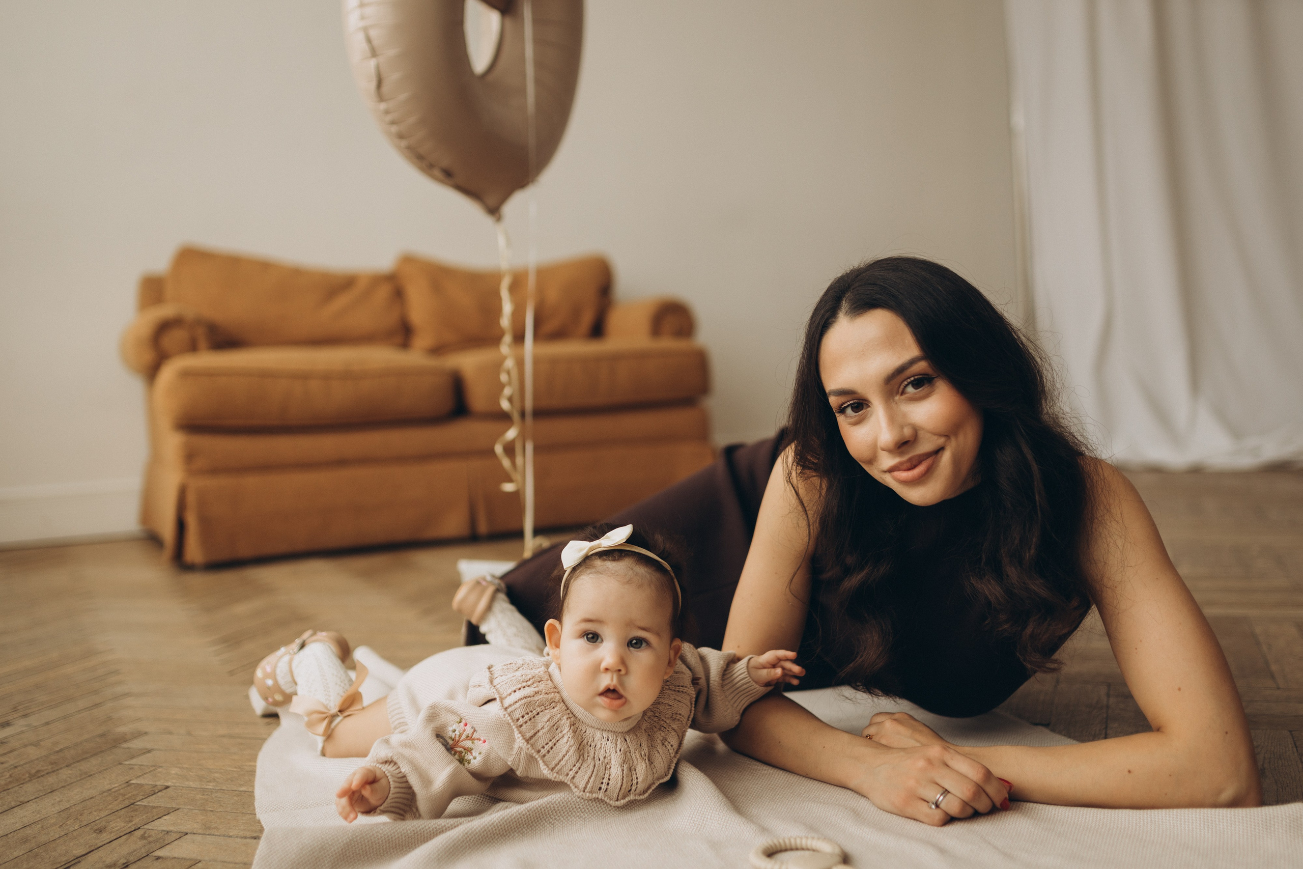 Арина с мамой и папой. Семейный фотограф Мария Маркова Москва и Одинцово