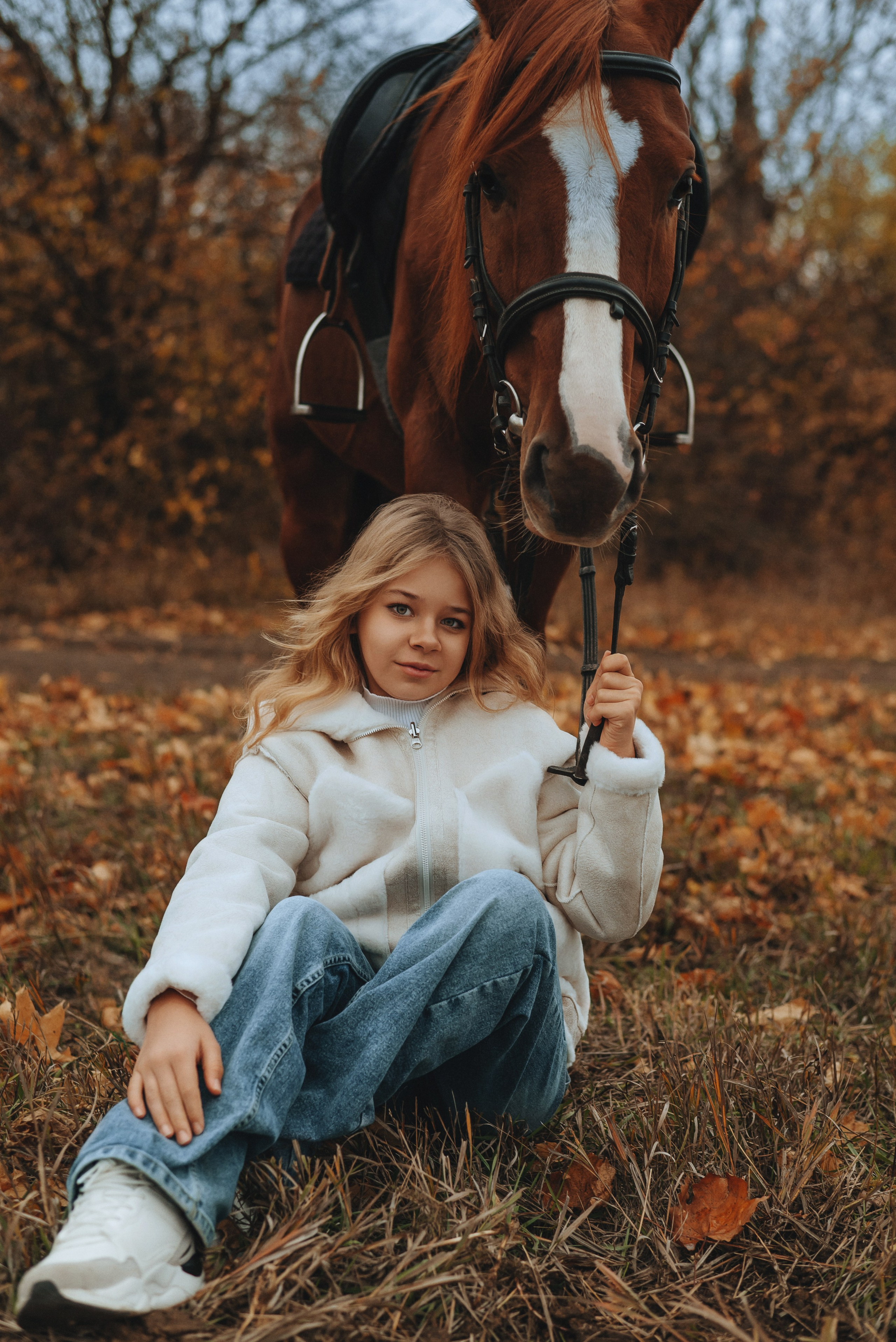 Осенняя фотосессия с лошадью. Семейный и детский фотограф Кущ Наташа