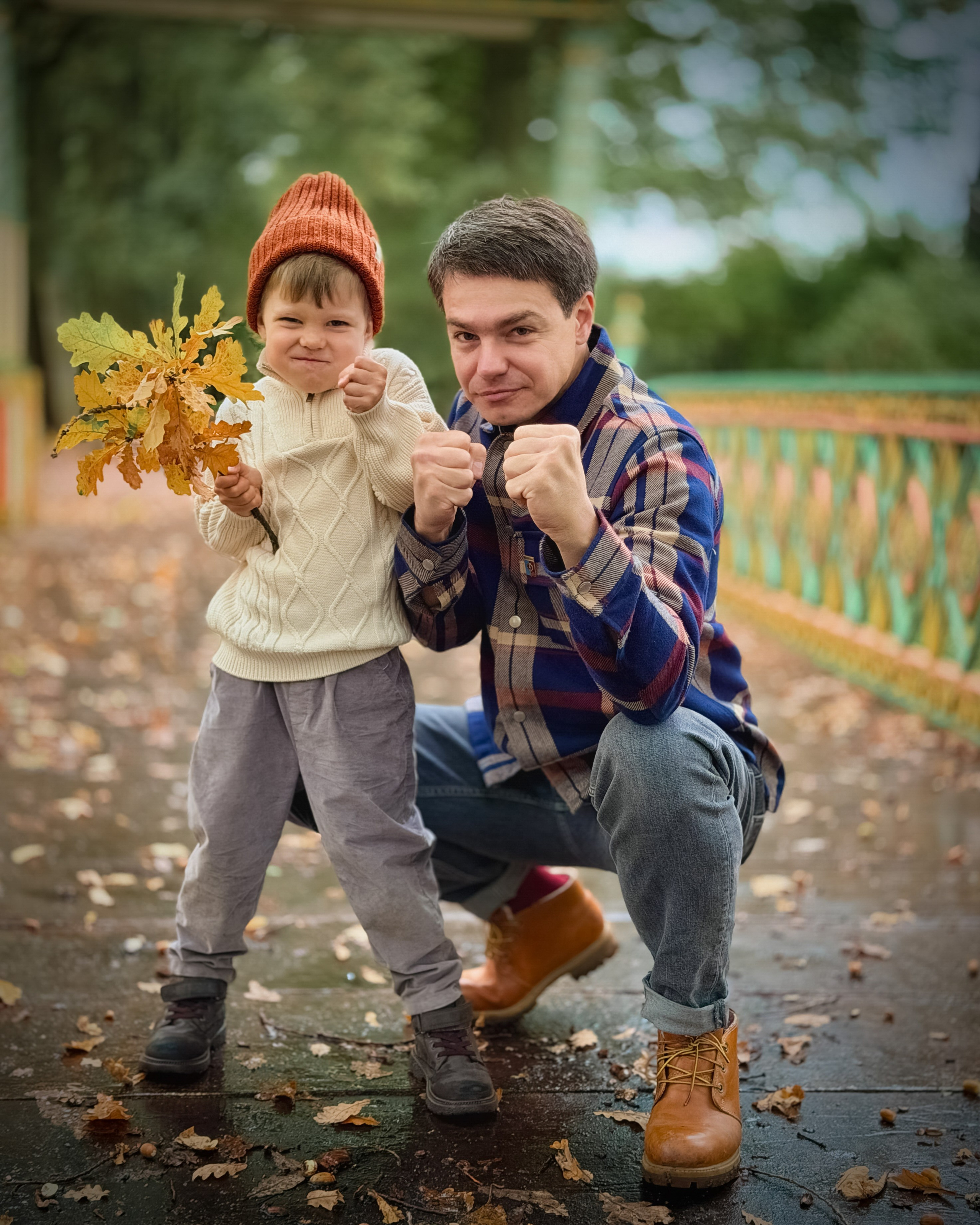 Семейная фотосессия в парке в Петербурге.