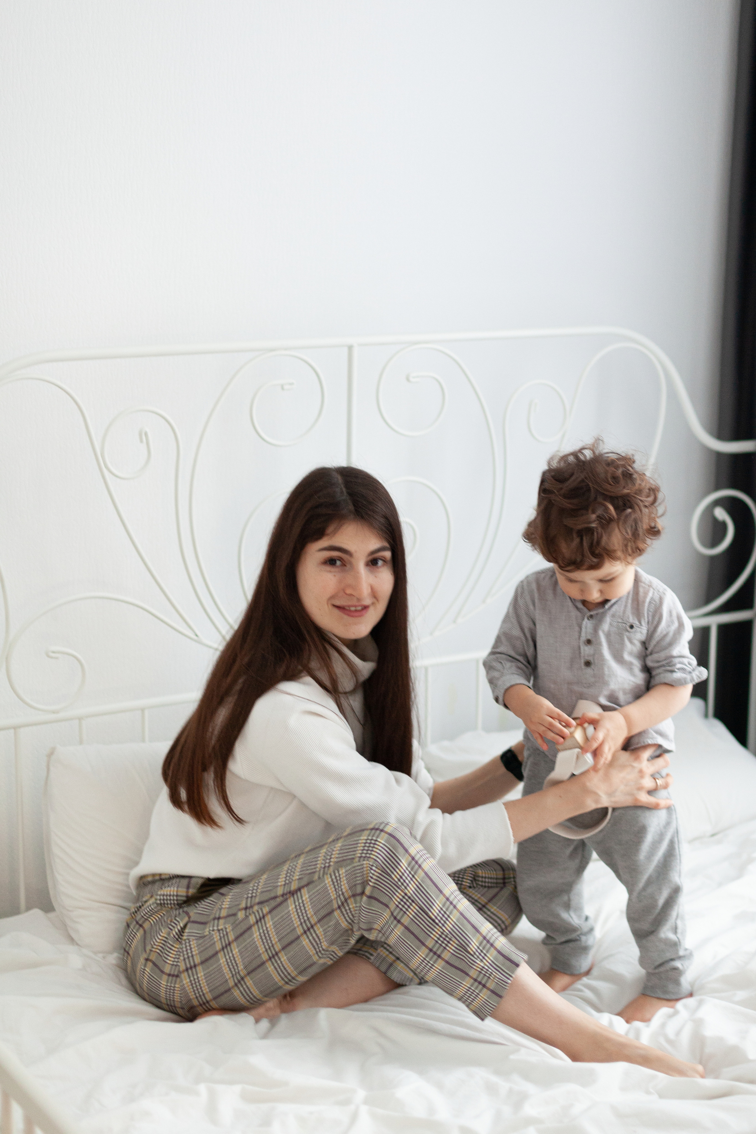 Семейная домашняя фотосессия. Детский и контент фотограф Надя Волкова Санкт-Петербург