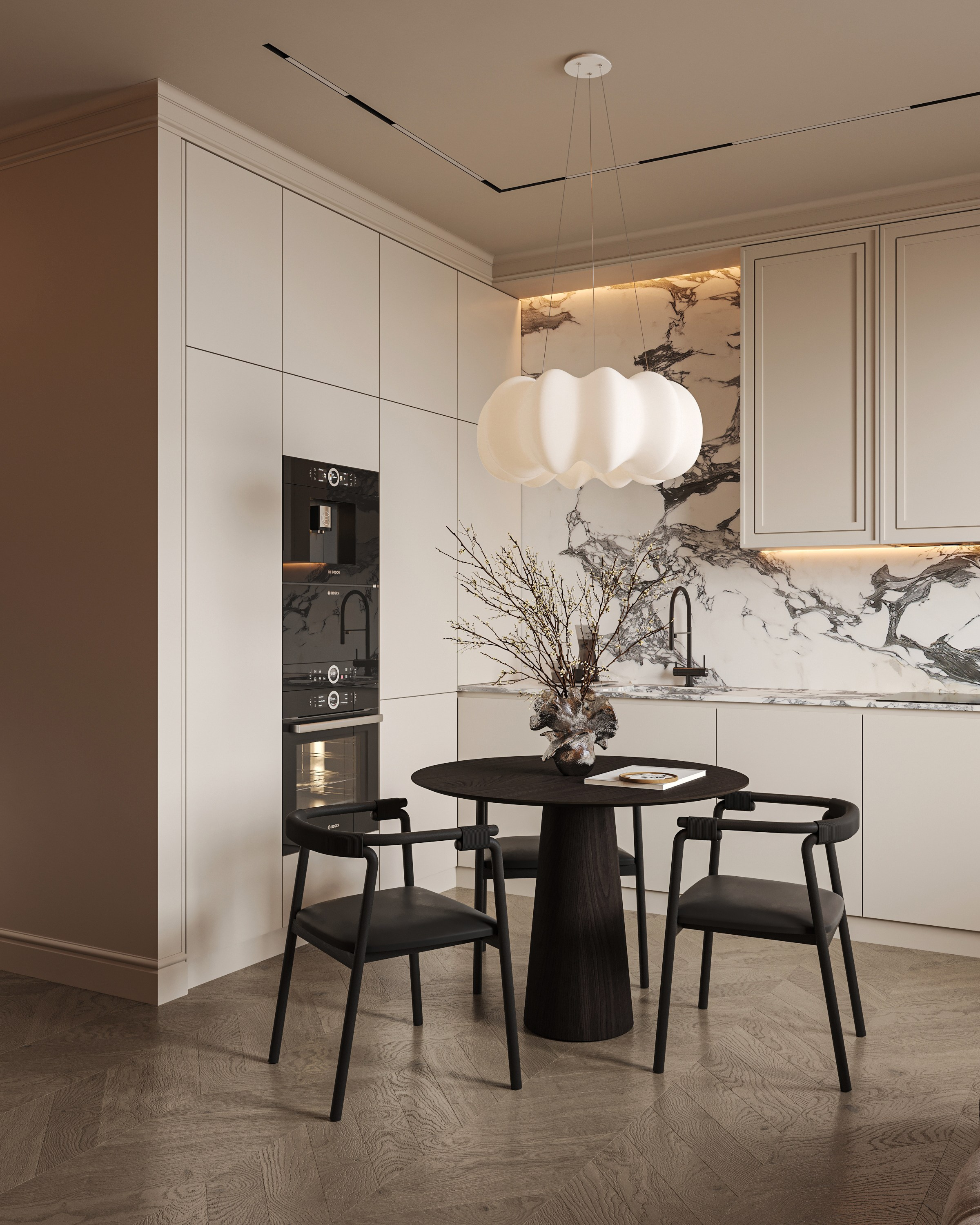 Кухня-гостиная ЖК «Континенталь». 3D визуализация интерьера Надежда Соколова