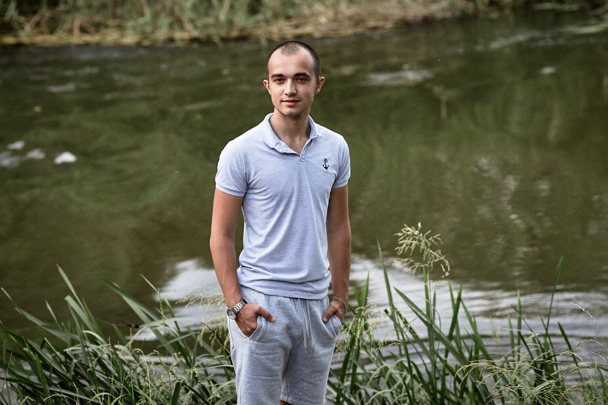 Летняя фотосессия у реки Белая Калитва. Фото видео съёмка в Белой Калитве дуэт Герман и Инна