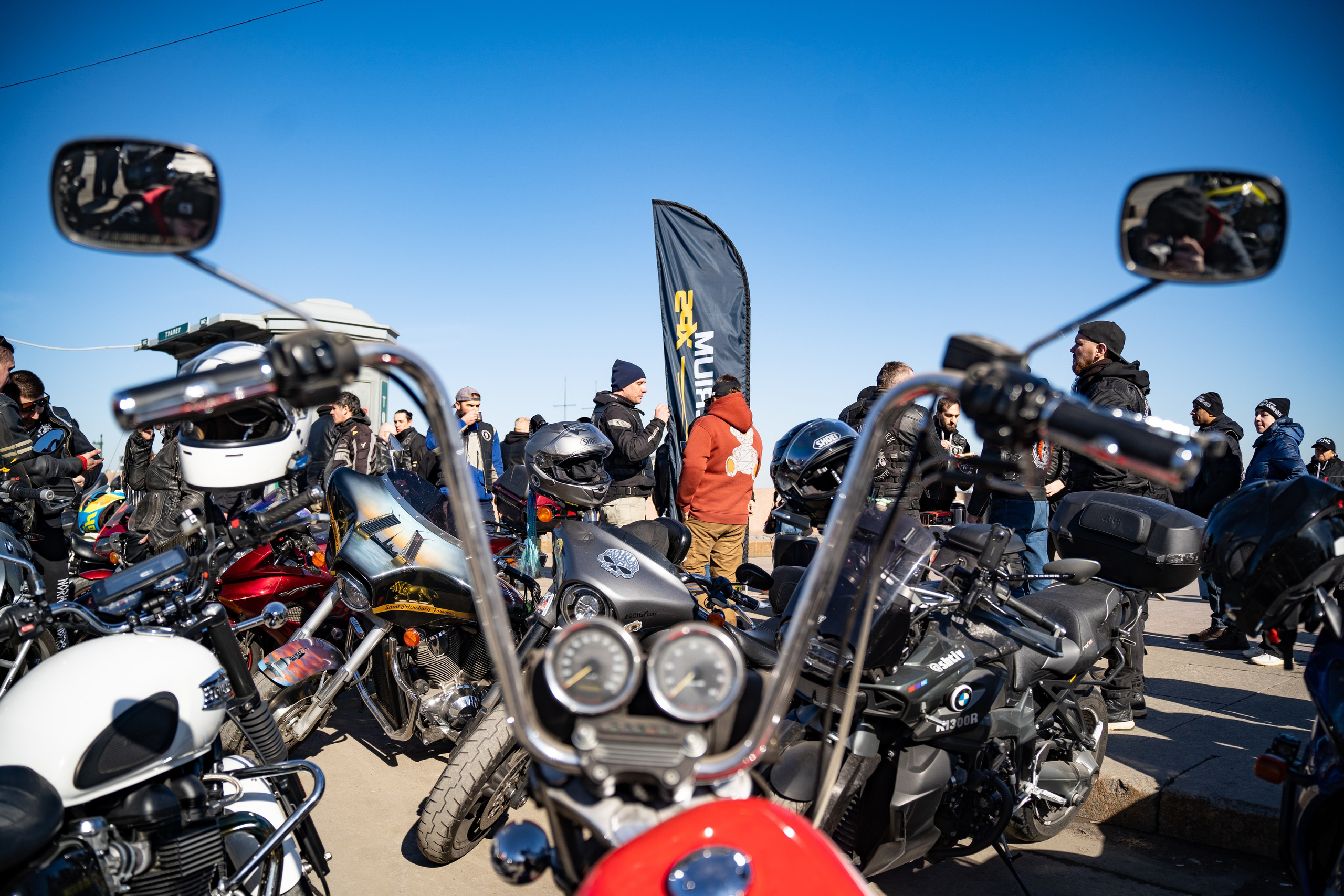 Весенний прохват мотоклуба Normans Riders MC. Концертный и репортажный фотограф в Санкт-Петербурге Слава Пахомов